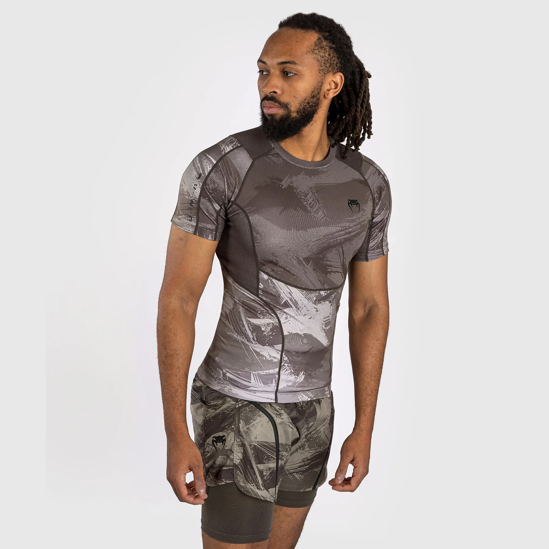 Venum Electron 3.0 Short Sleeve Rashguard - Sand - Image 3
