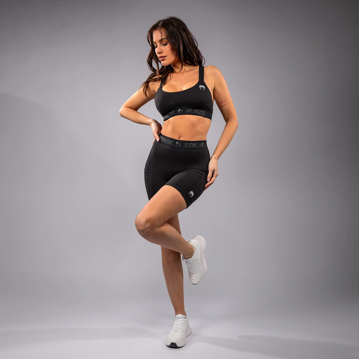 Venum Elevate Women Long ValeTudo Shorts- Black - Image 3