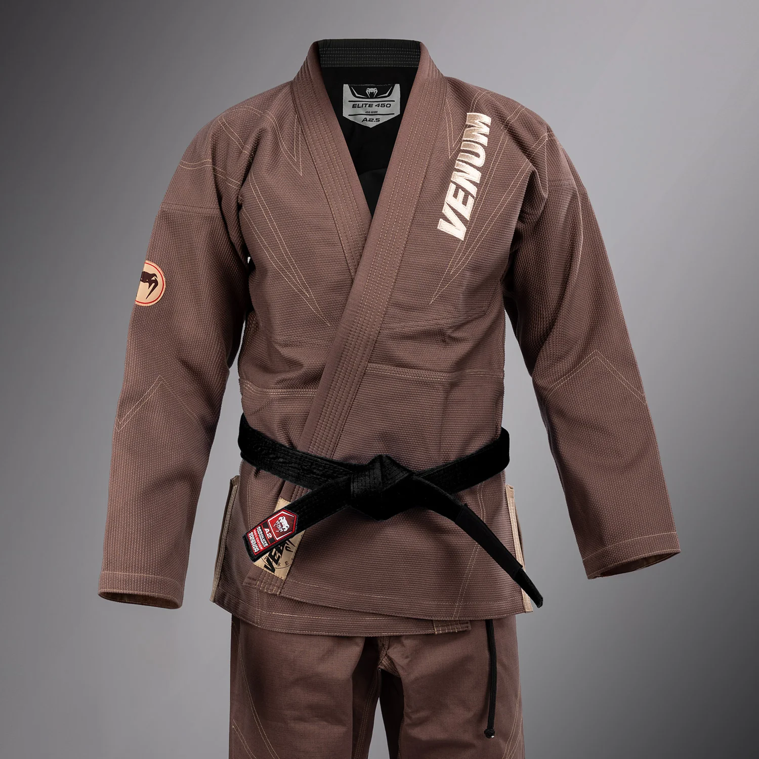 Venum Elite 5.0 Brazilian Jiu Jitsu Gi (450 gsm) - Chocolate Brown - Image 4