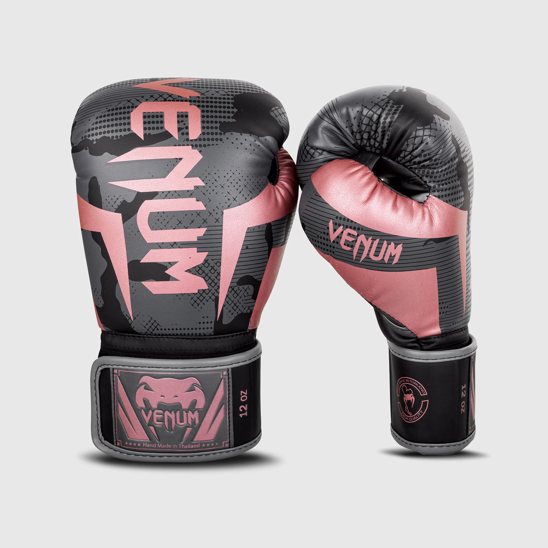 Venum Elite Boxing Gloves – Camo/Pink - Image 2