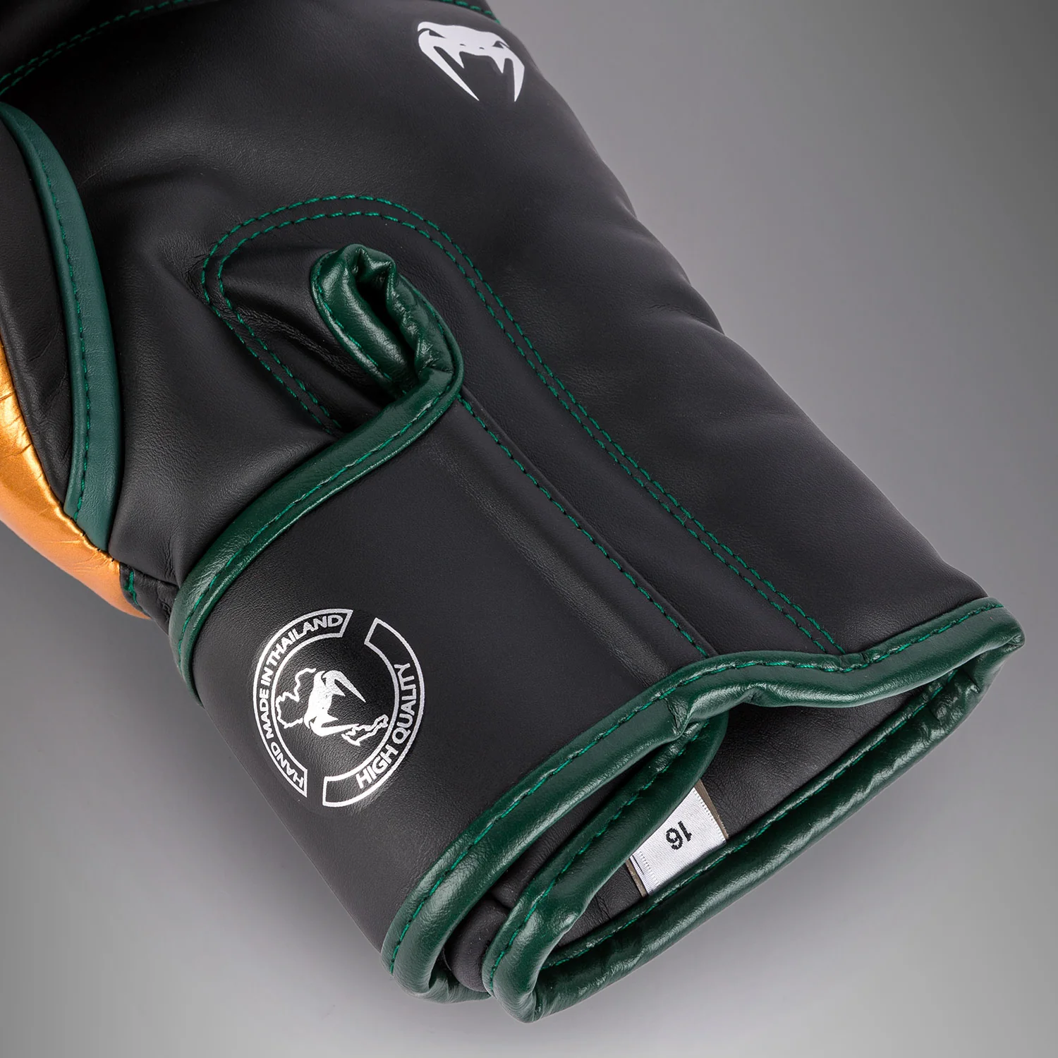 Venum Elite Boxing Gloves - Green/Bronze/Silver - Image 6