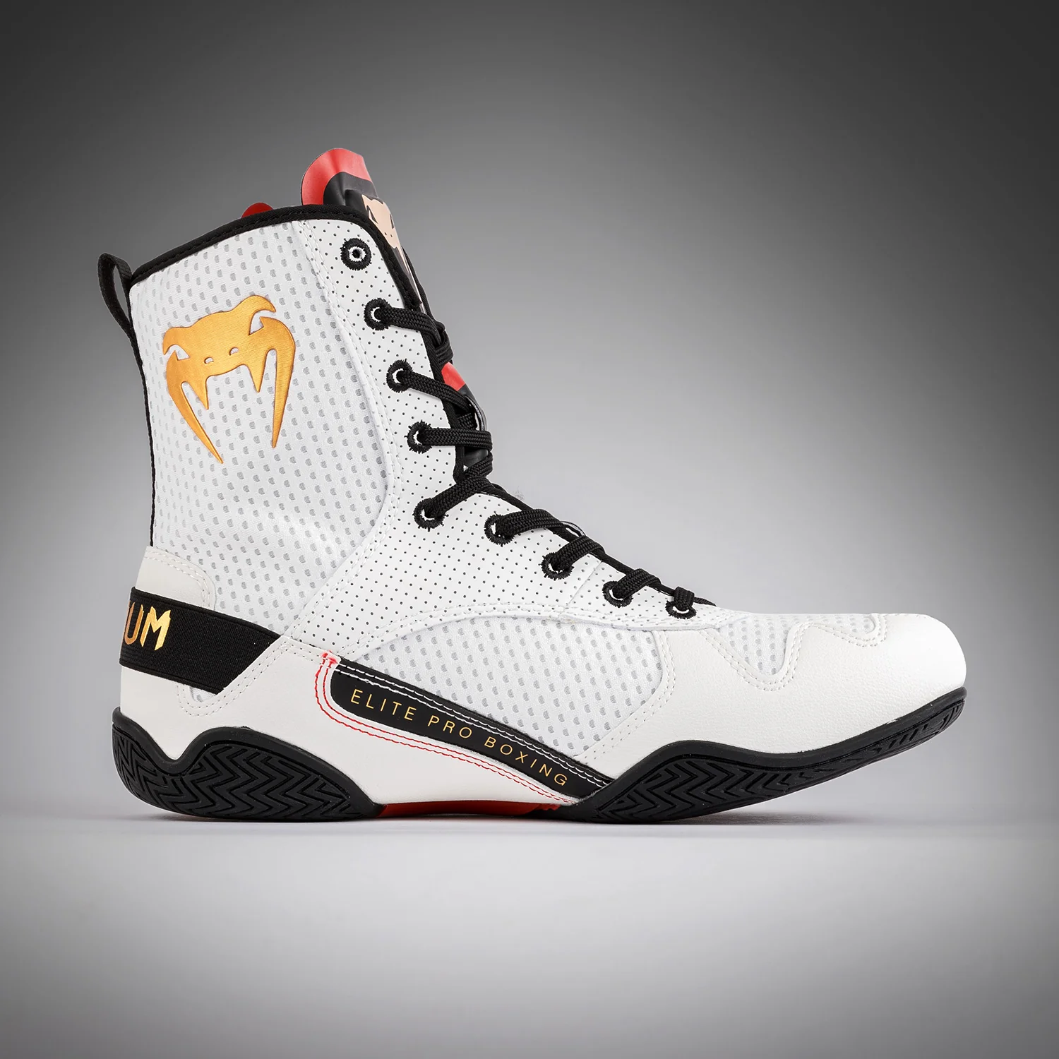 Venum Elite Boxing Shoes - Ice /Gold - Image 4