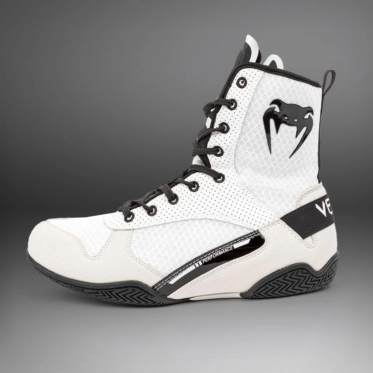 Venum Elite Boxing Shoes - White/Black - Image 7