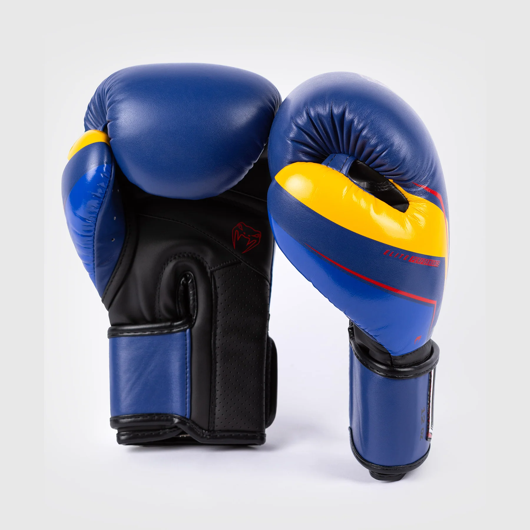 Venum Elite Evo Boxing Gloves - Blue/Yellow - Image 4