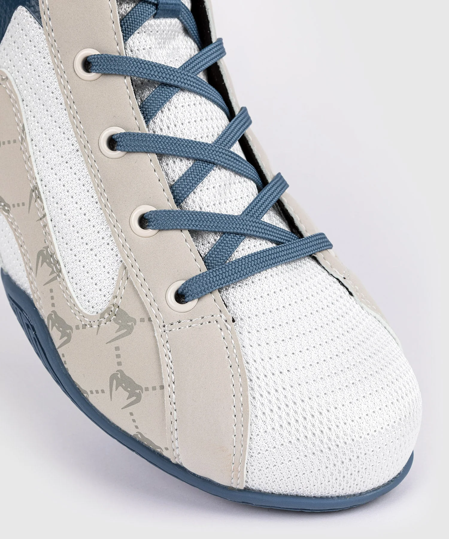 Venum Elite Evo Monogram Boxing Shoes - White/Blue - Image 8