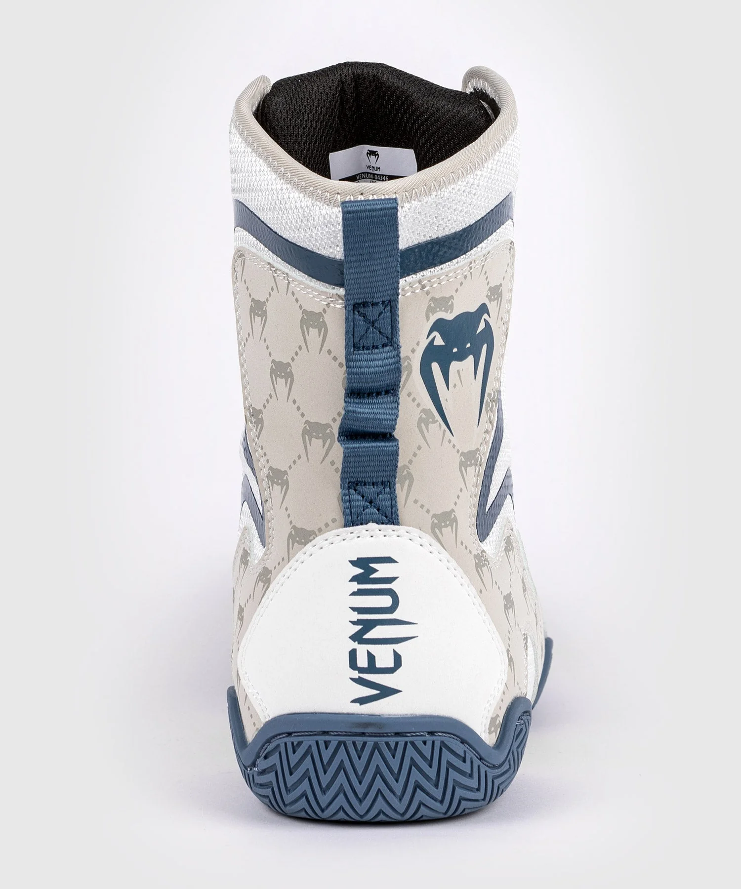 Venum Elite Evo Monogram Boxing Shoes - White/Blue - Image 9