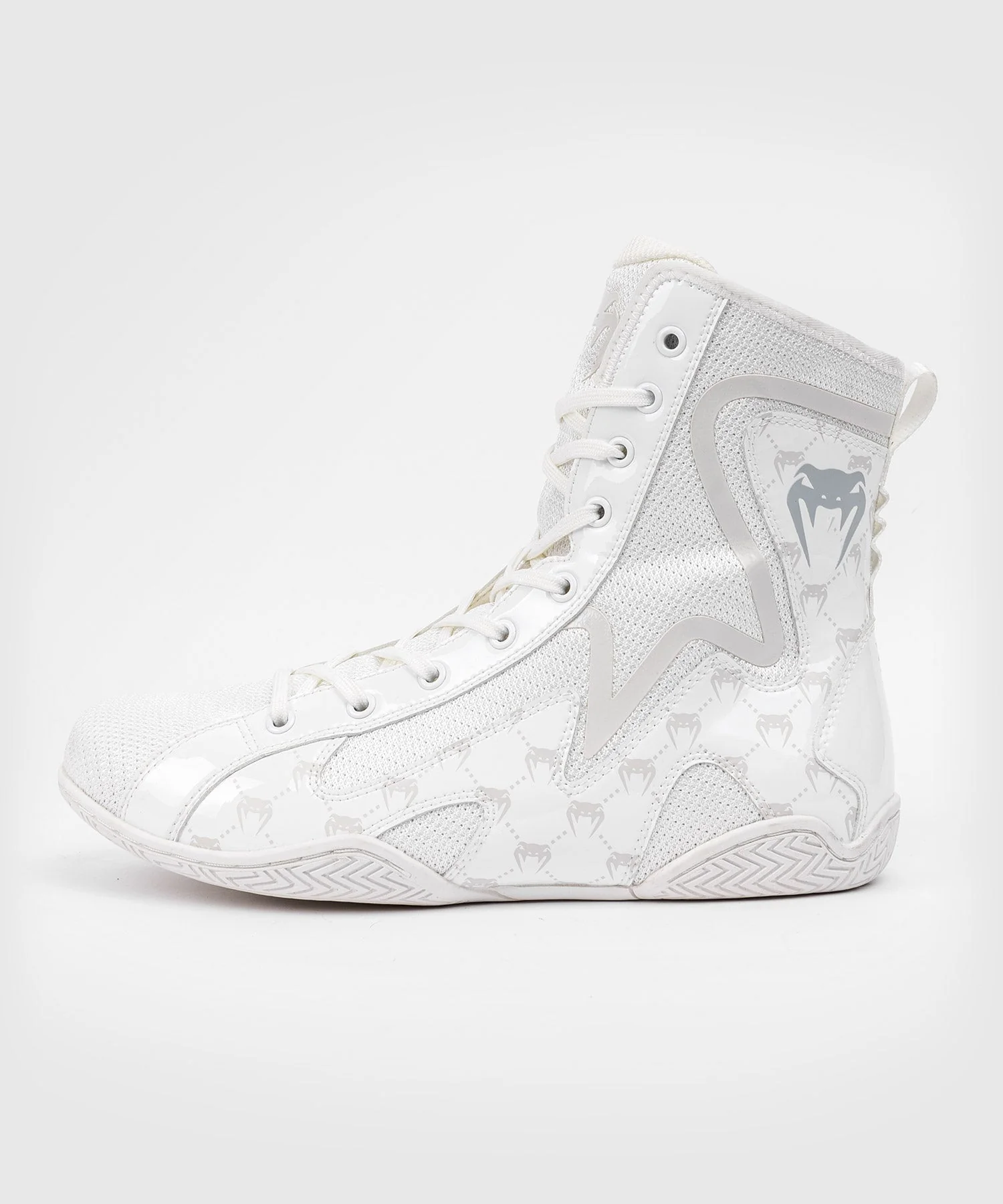 Venum Elite Evo Monogram Boxing Shoes - White/Off-White - Image 4
