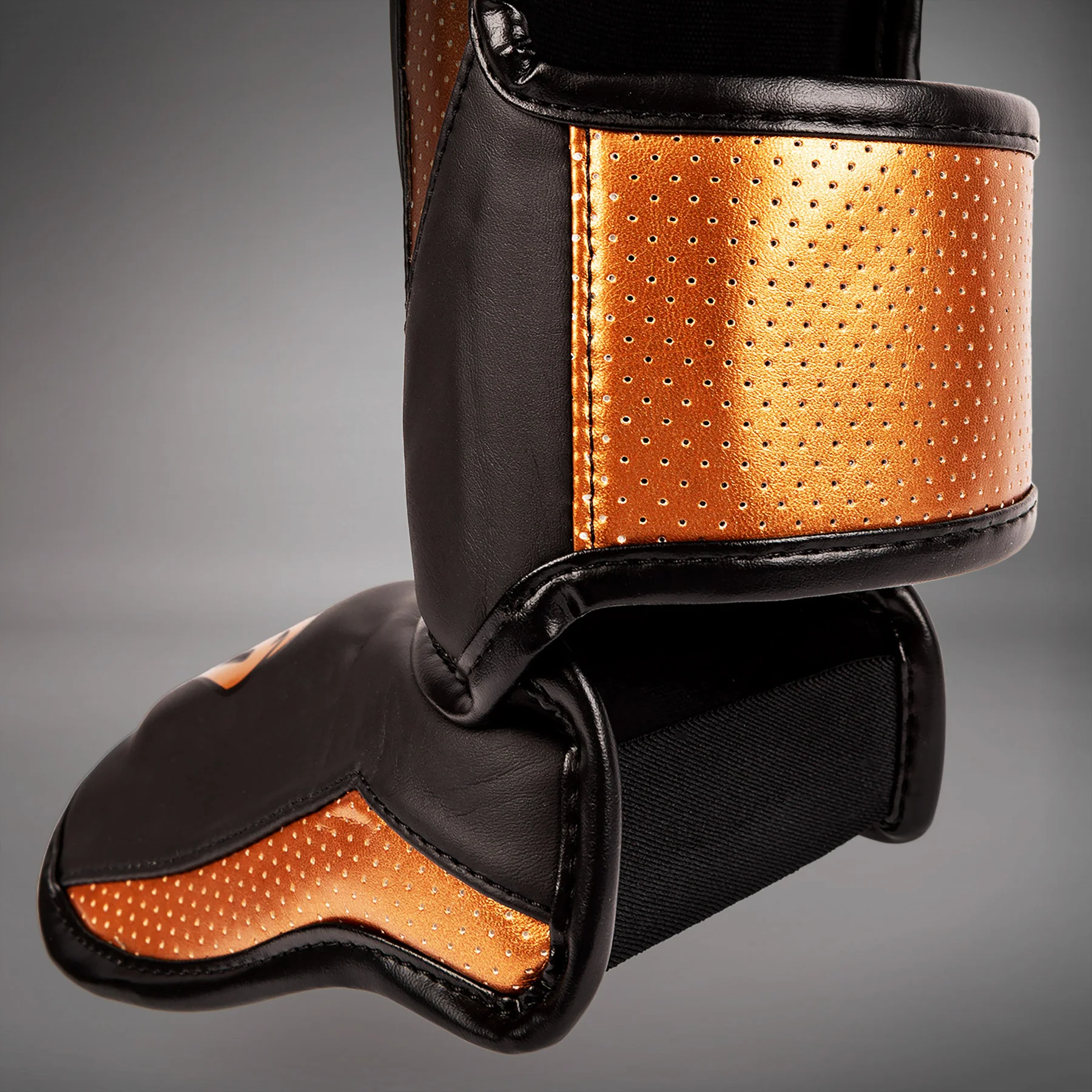 Venum Elite Evo Shinguards - Black/Bronze - Image 7
