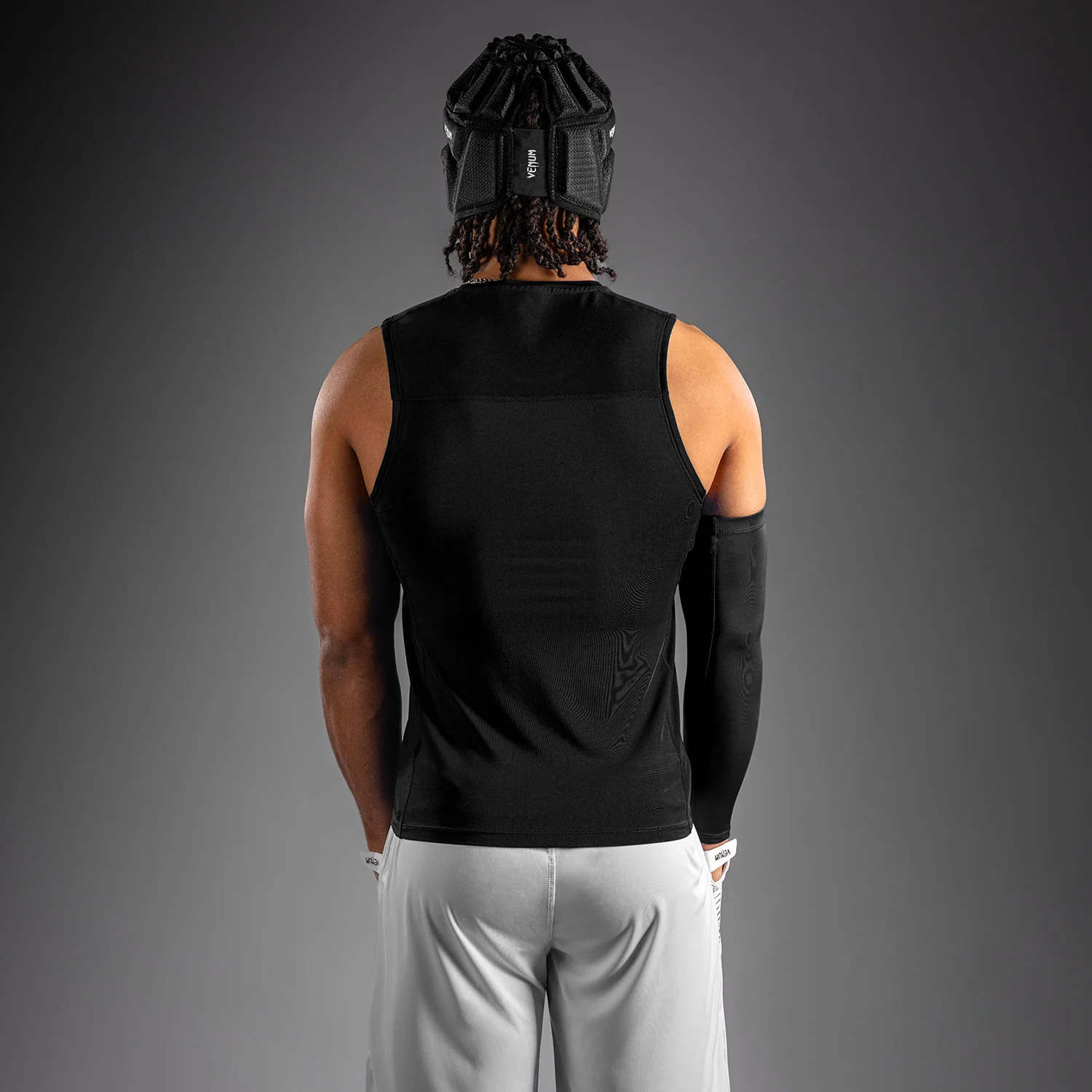 Venum Elite Football Sleeveless Compression Jersey - Black - Image 4