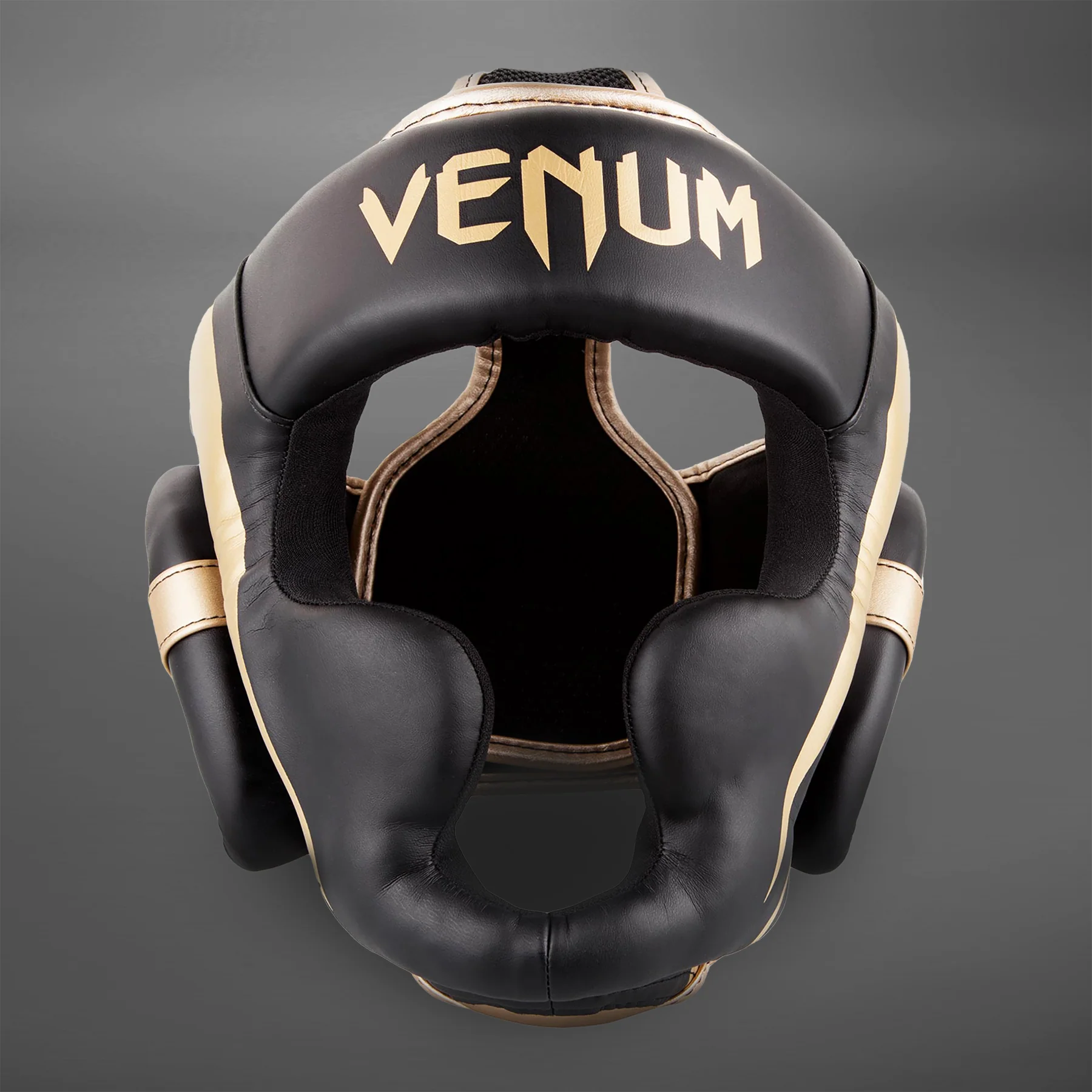 Venum Elite Headgear - Black/Gold - Image 2