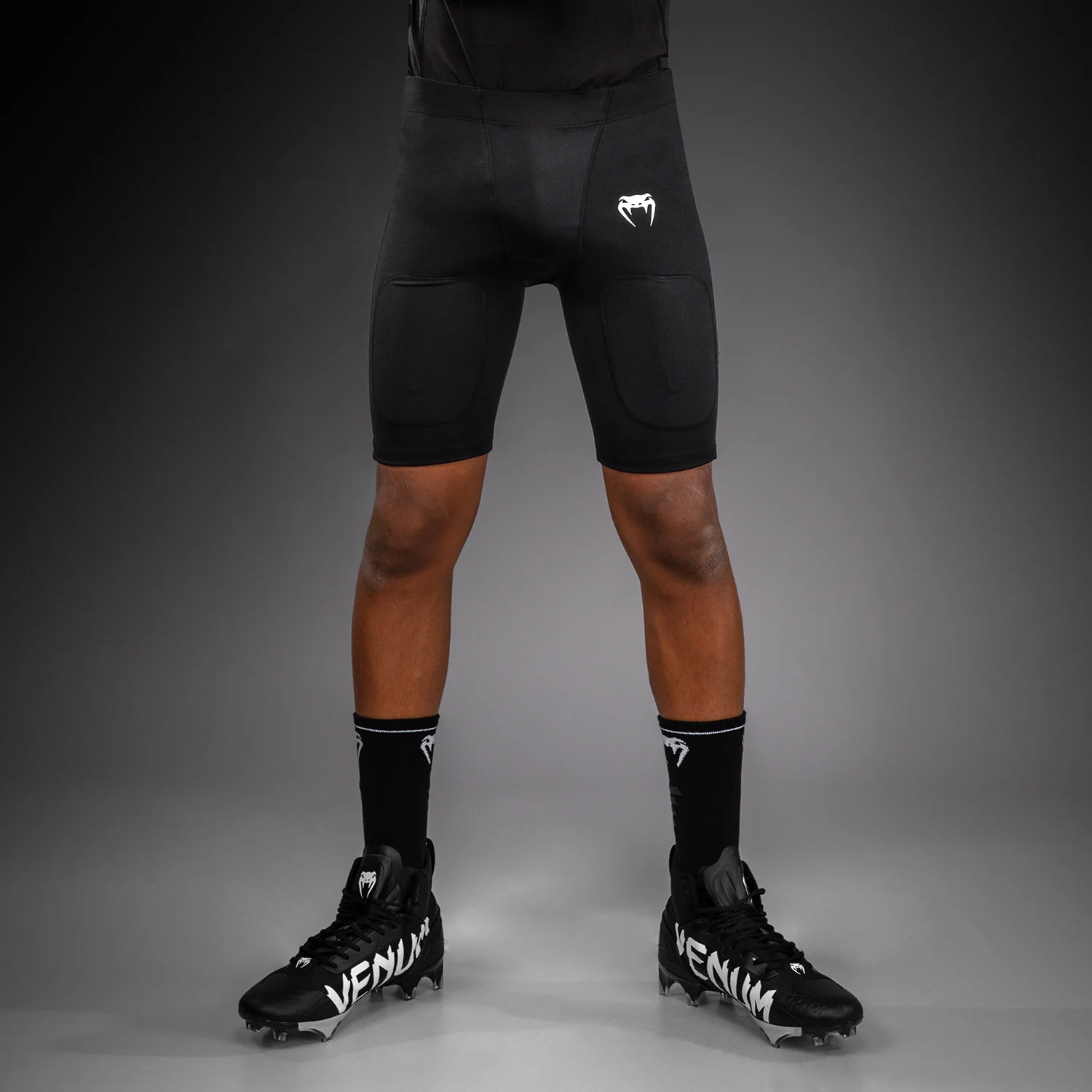 Venum Elite Kids Football Compression Shorts - Black