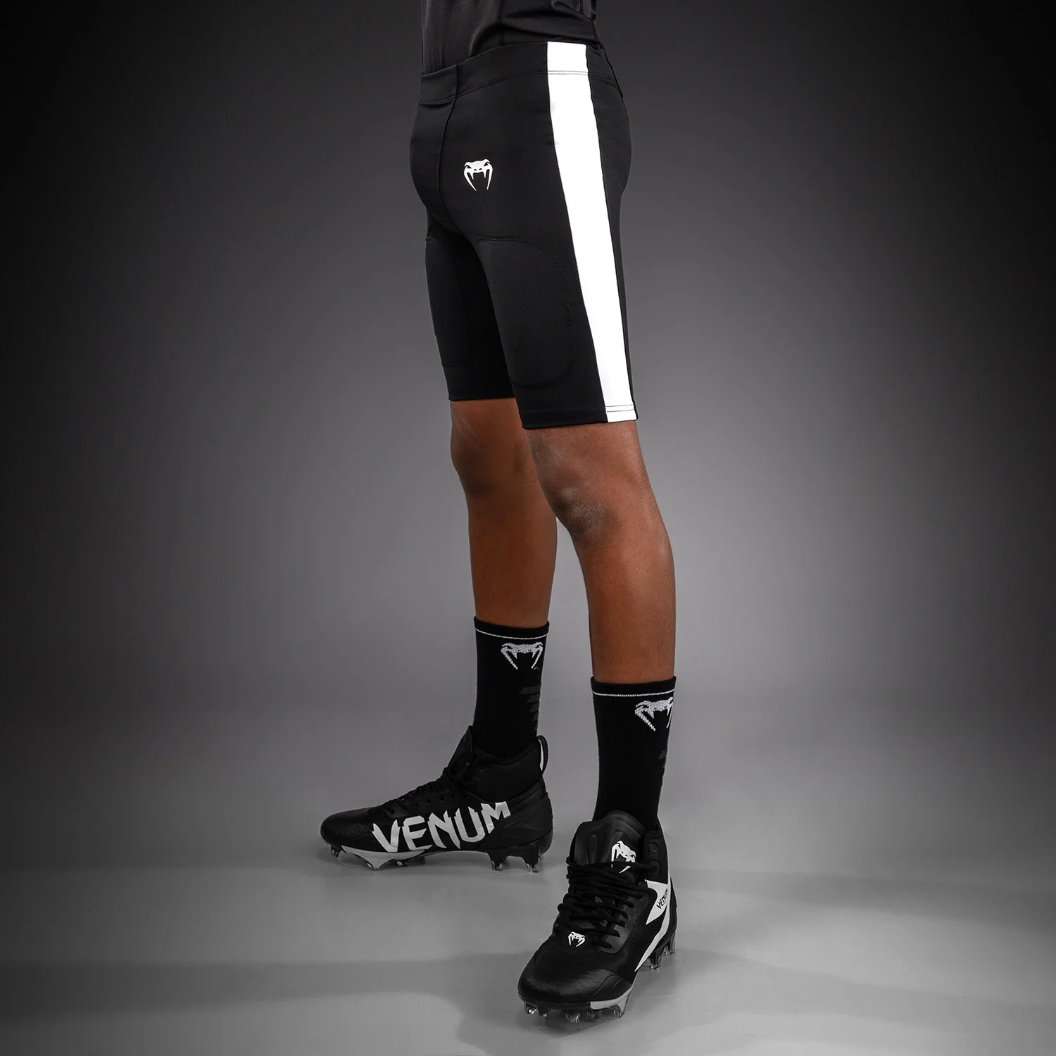 Venum Elite Kids Football Compression Shorts - Black - Image 2