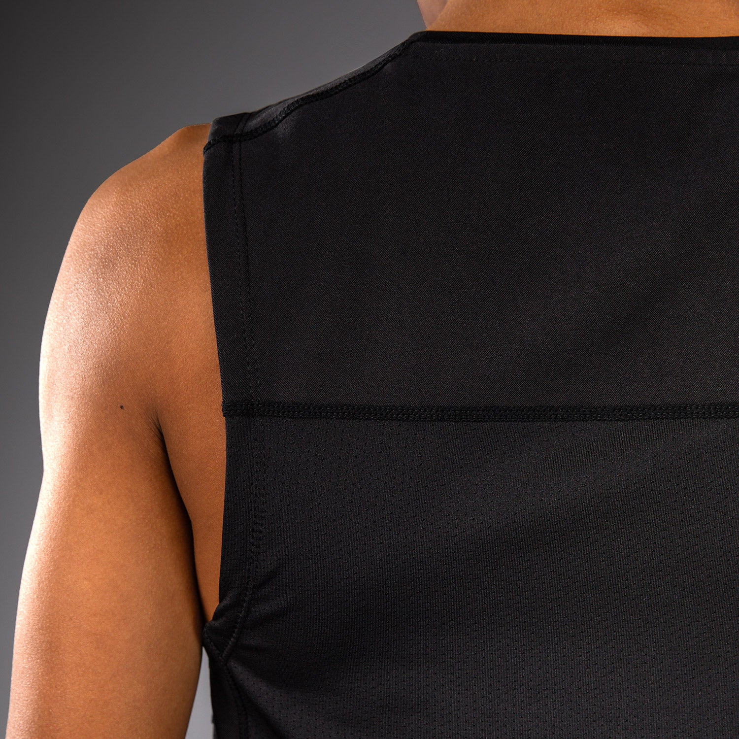 Venum Elite Kids Football Sleeveless Compression Jersey - Black - Image 6