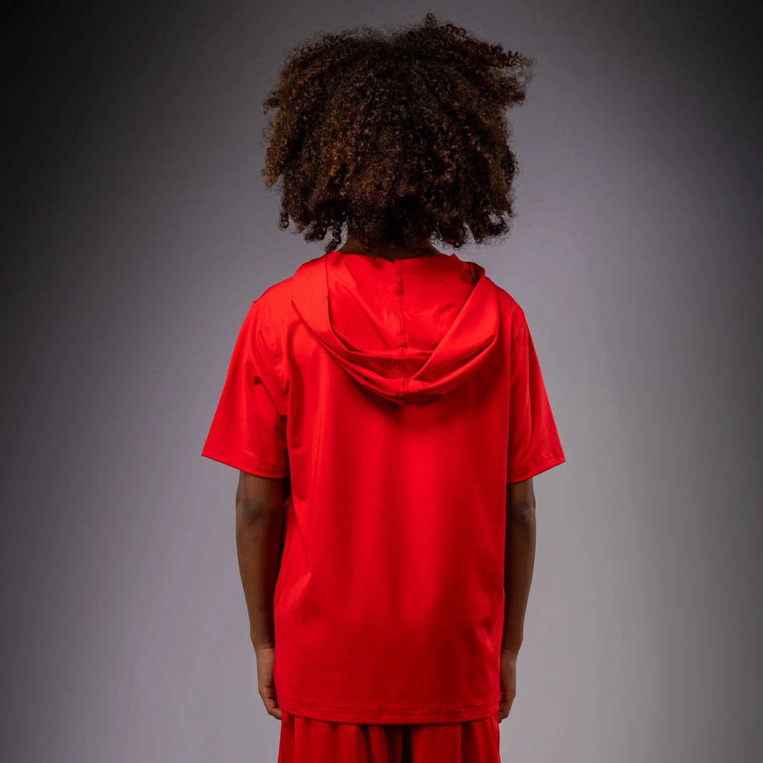 Venum Elite Kids Short Sleeve Dry-Tech Hoodie - Red - Image 3