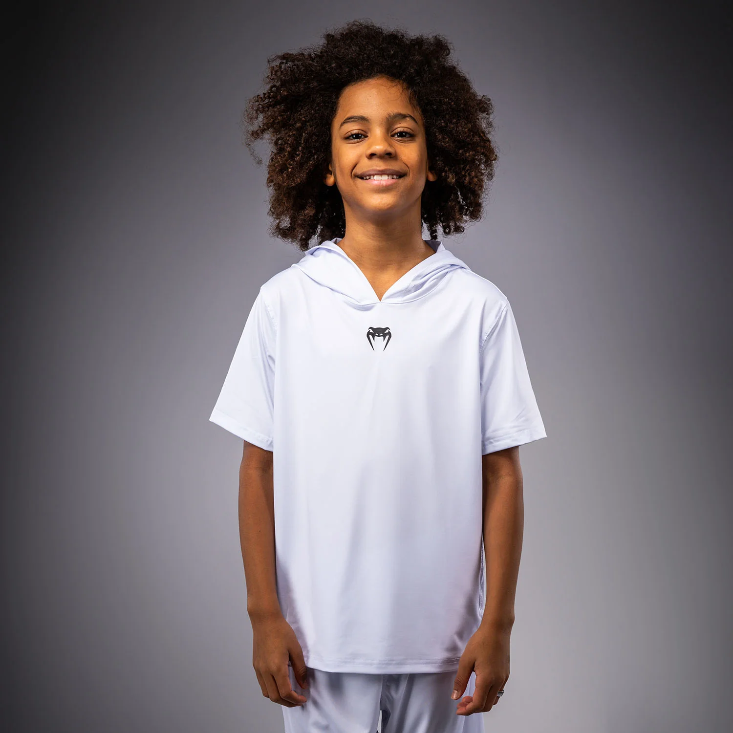 Venum Elite Kids Short Sleeve Dry-Tech Hoodie - White