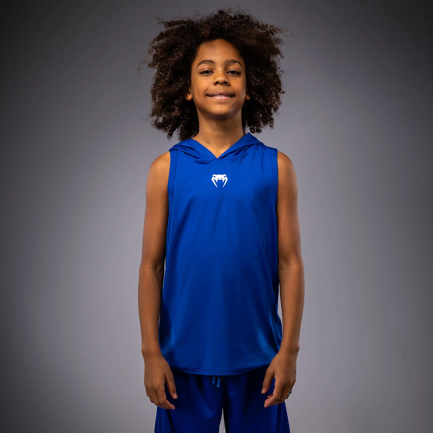Venum Elite Kids Sleeveless Dry-Tech Hoodie - Royal Blue