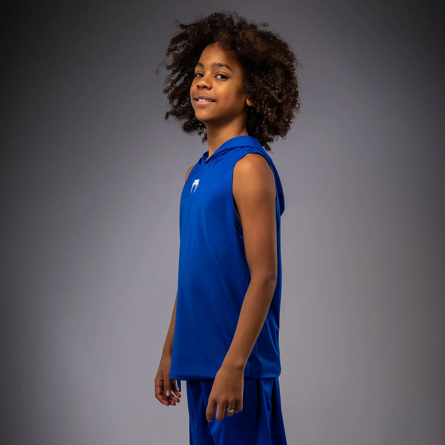 Venum Elite Kids Sleeveless Dry-Tech Hoodie - Royal Blue - Image 3