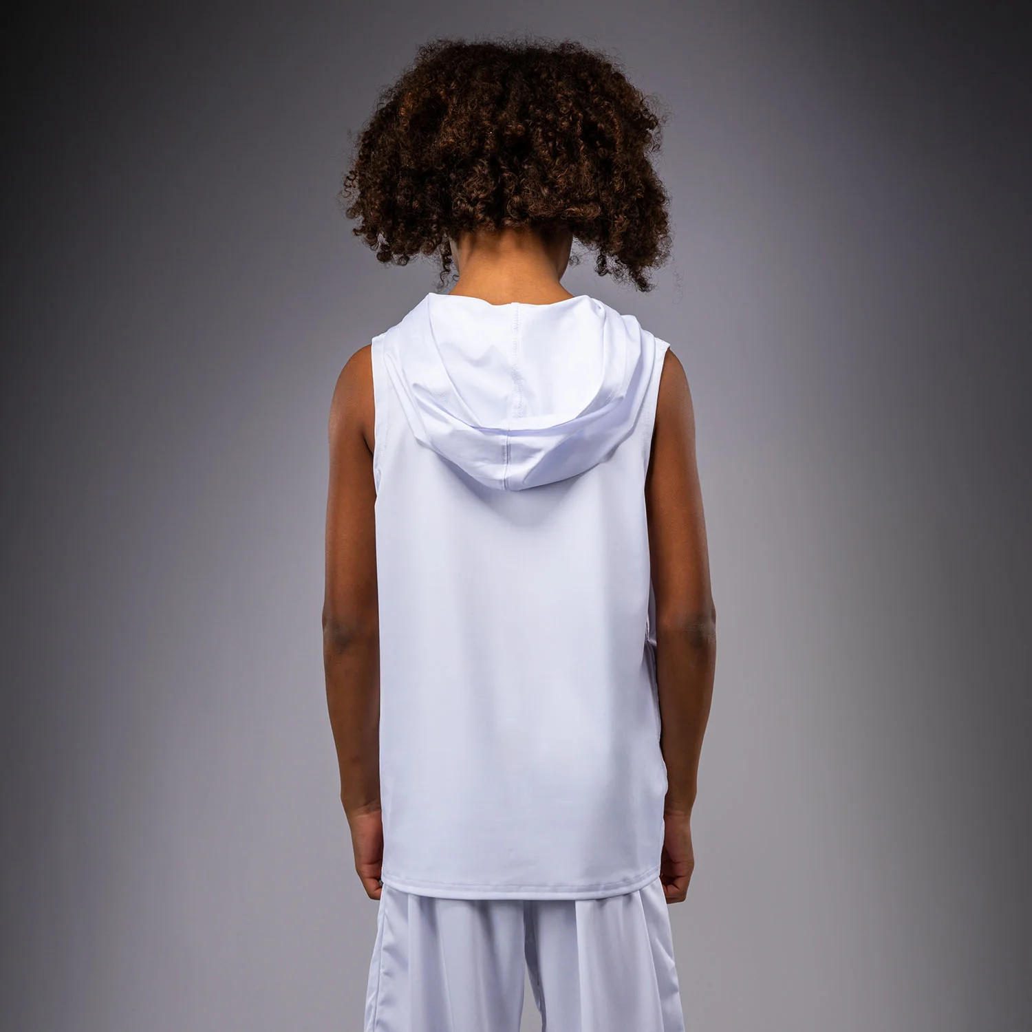 Venum Elite Kids Sleeveless Dry-Tech Hoodie - White - Image 3