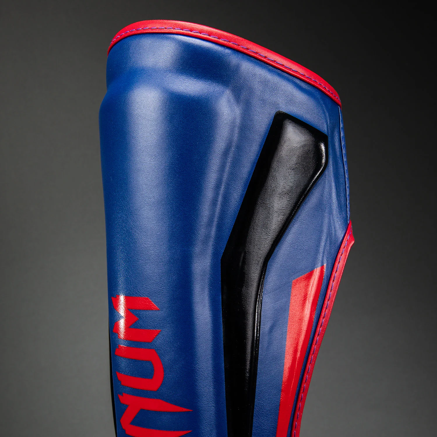 Venum Elite Shin Guards - Dark Blue/Red - Image 3