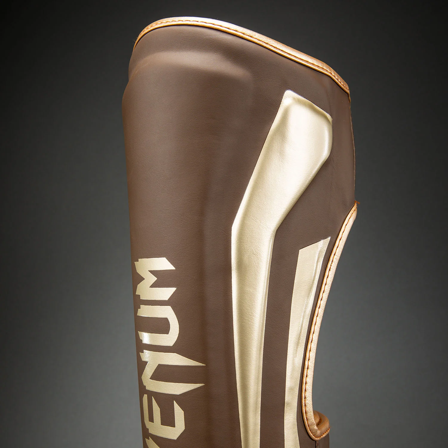 Venum Elite Shin Guards - Dark Brown - Image 3