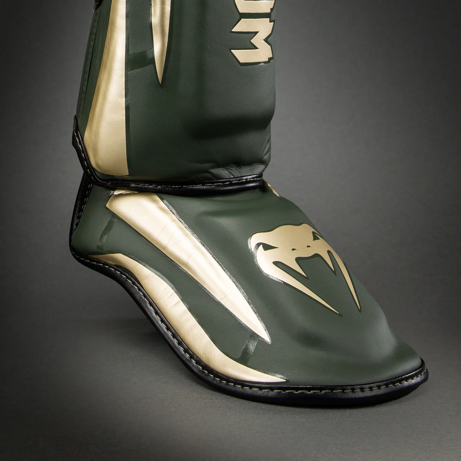 Venum Elite Shin Guards - Khaki - Image 4