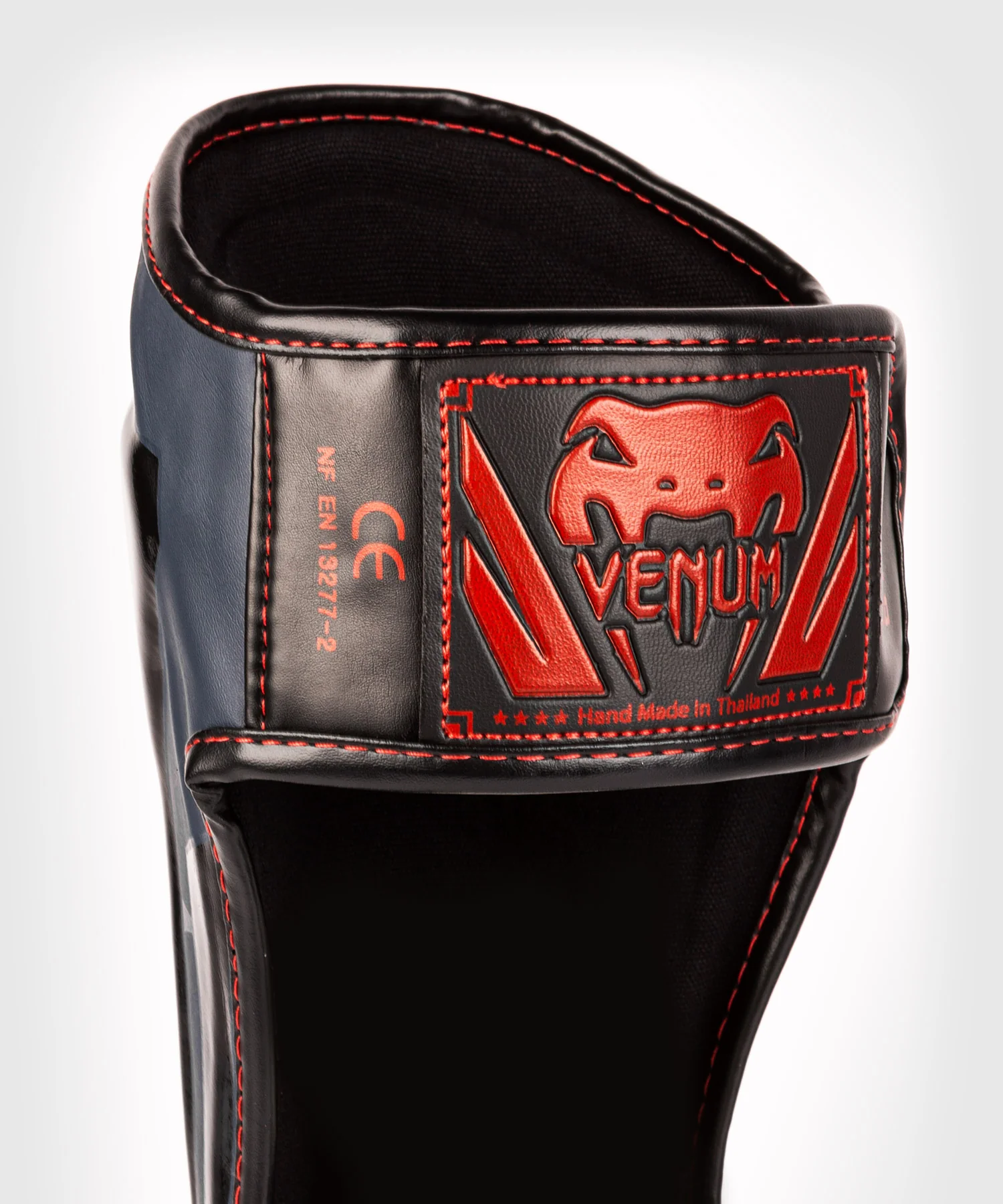 Venum Elite Shin Guards - Navy Blue/Black-Red - Image 5