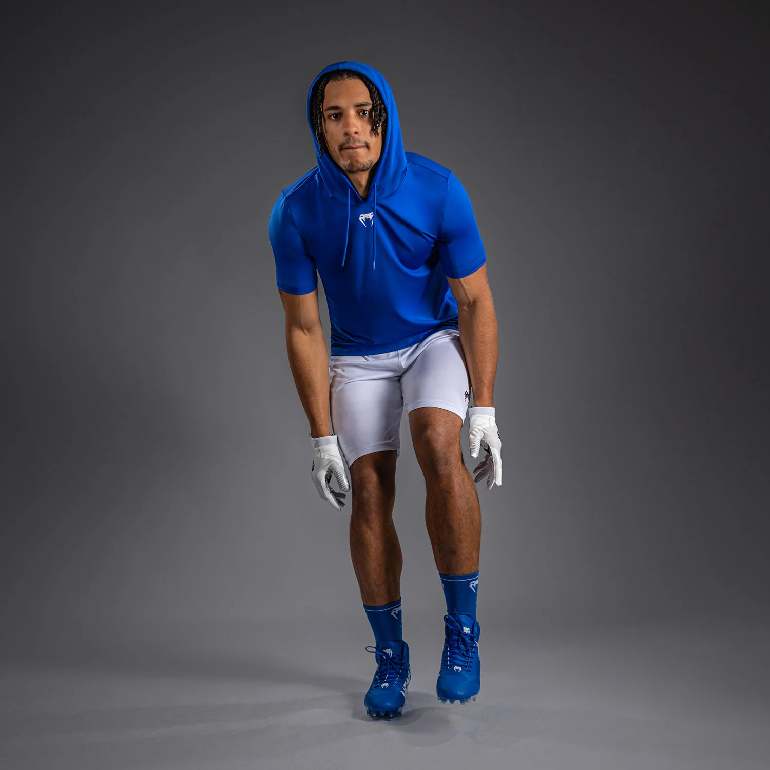Venum Elite Short Sleeve Dry-Tech Hoodie - Royal Blue - Image 6