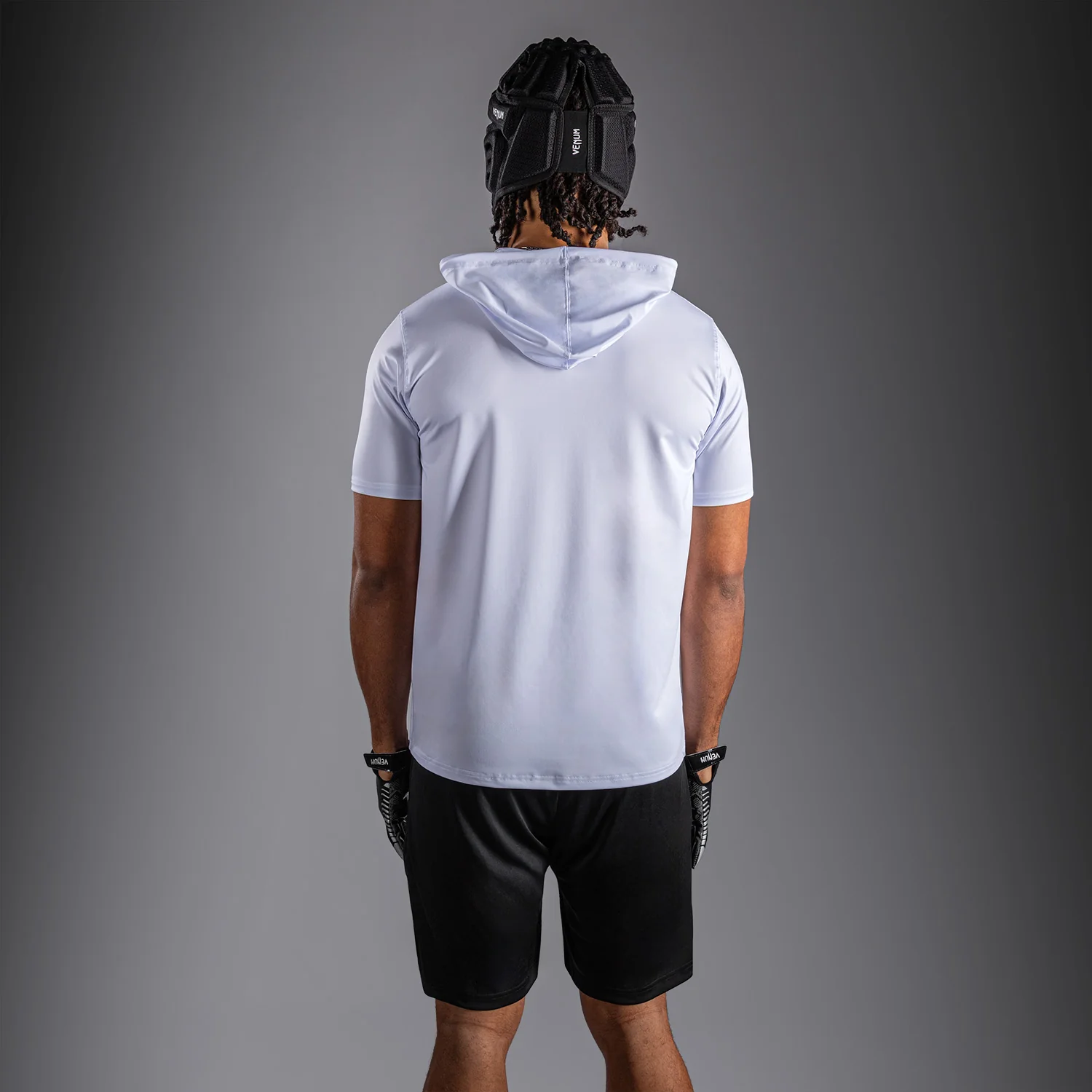 Venum Elite Short Sleeve Dry-Tech Hoodie - White - Image 4