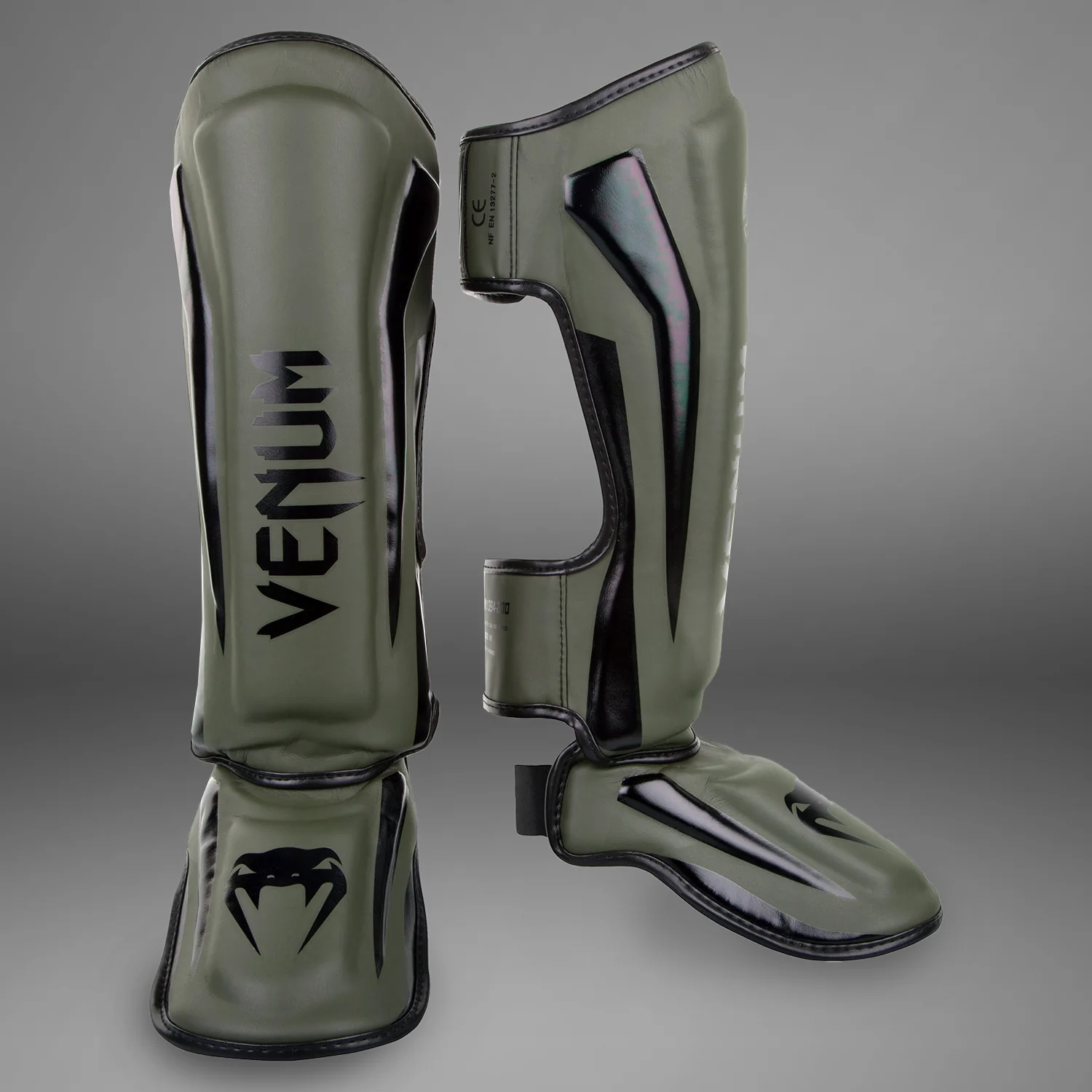 Venum Elite Standup Shin guards - Khaki/Black