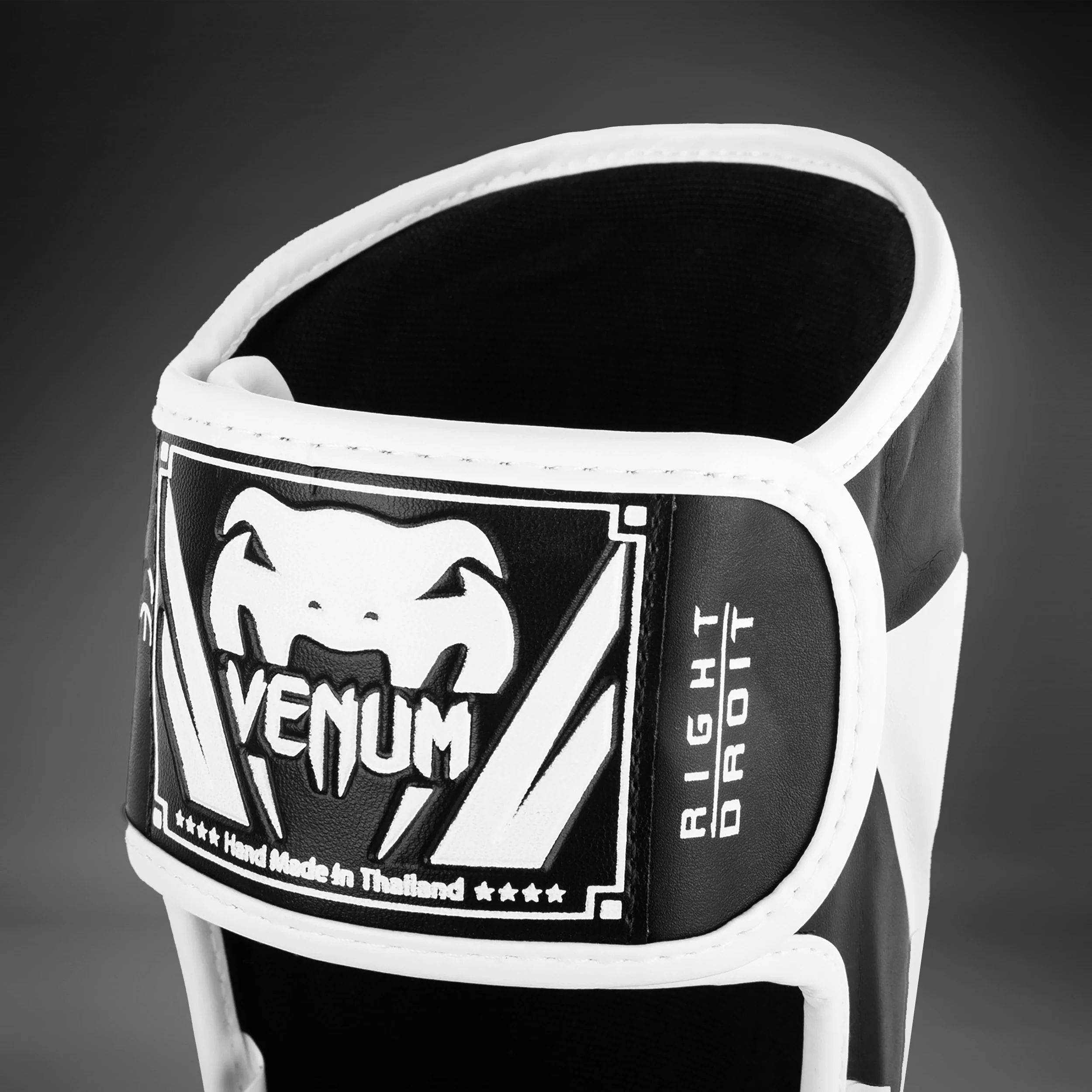 Venum Elite Standup Shinguards - Black/White - Image 3