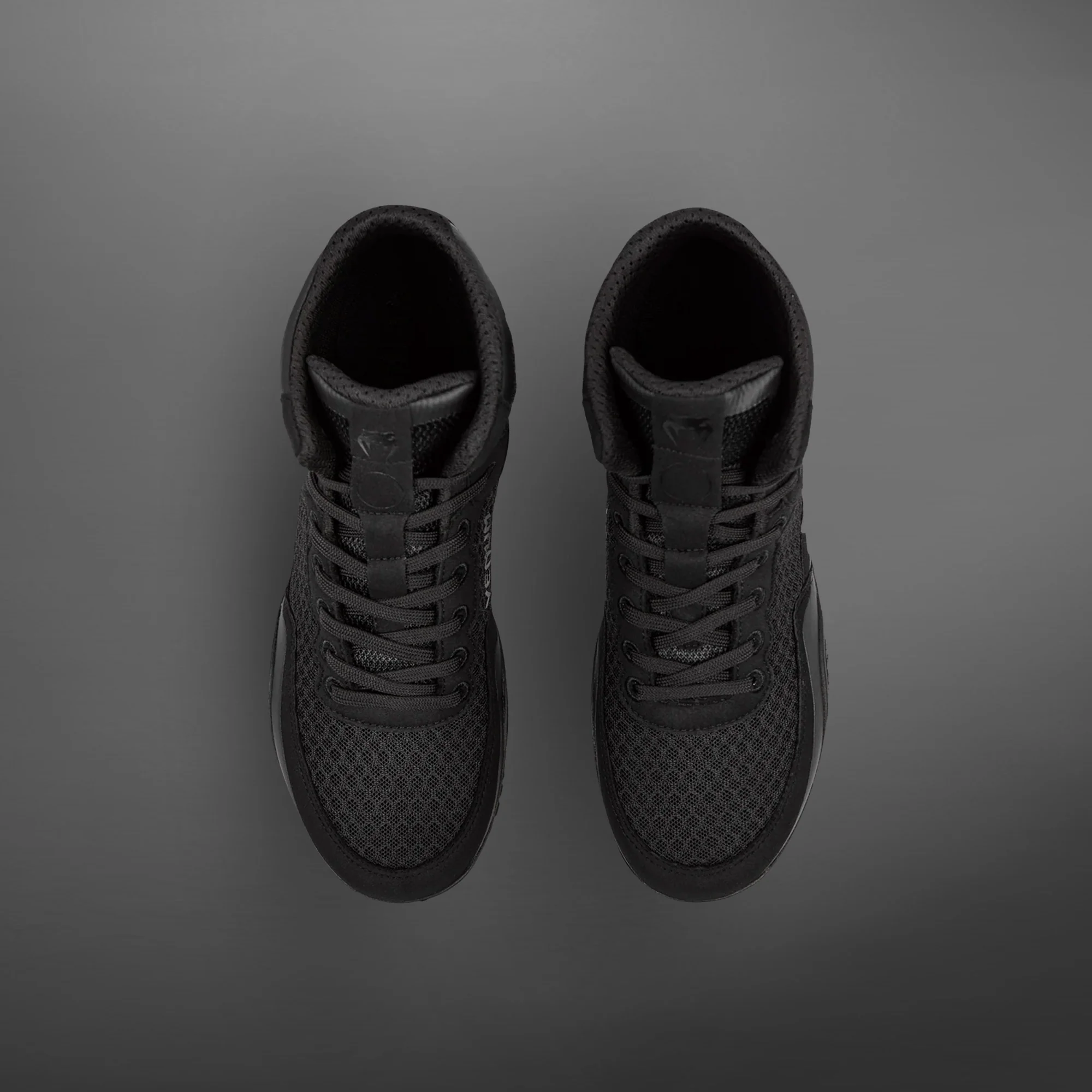 Venum Elite Wrestling Shoes - Black/Black - Image 2