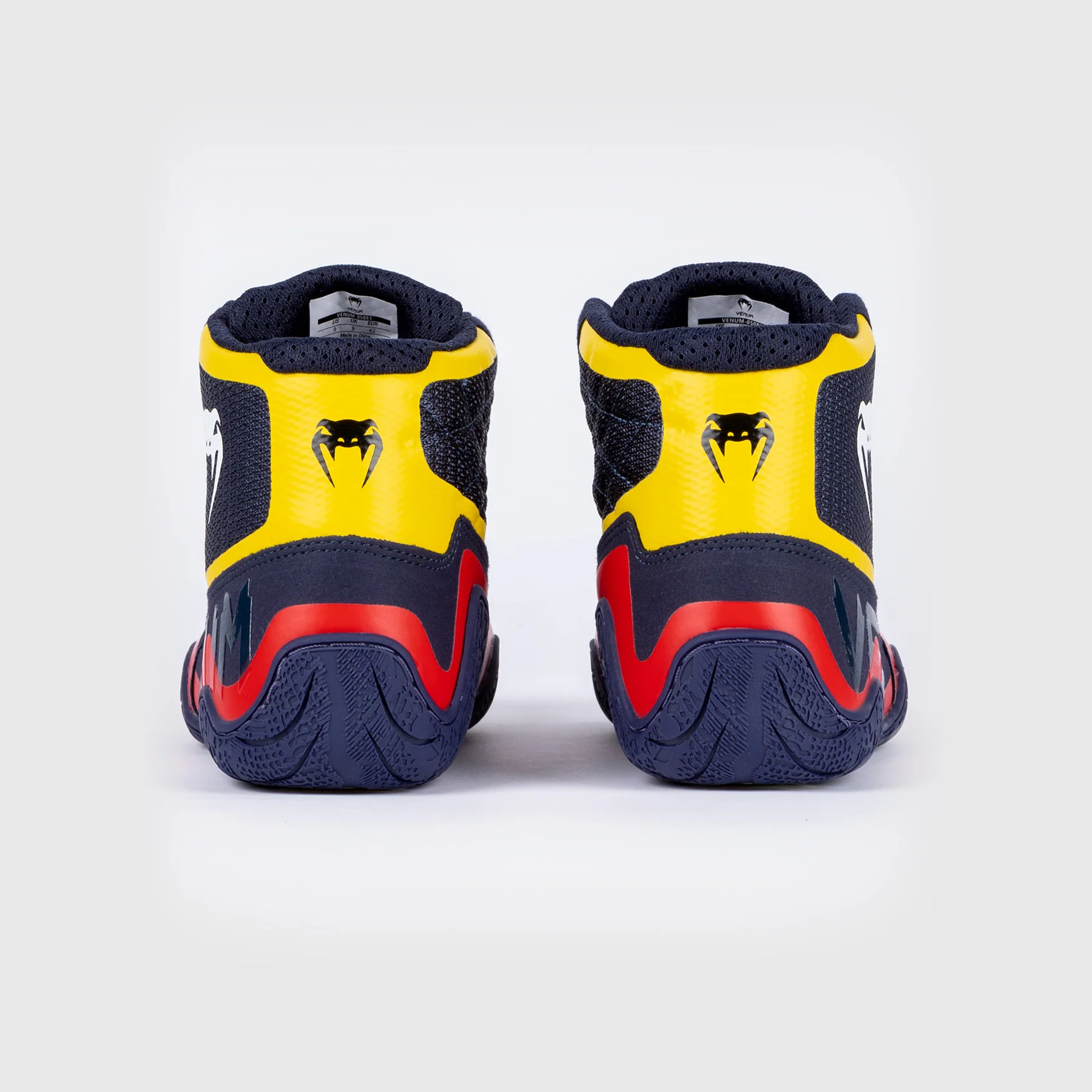 Venum Elite Wrestling Shoes - Blue/Yellow - Image 6