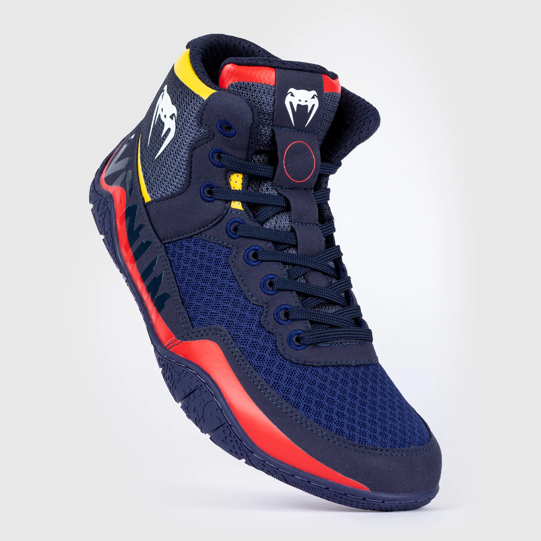 Venum Elite Wrestling Shoes - Blue/Yellow - Image 8