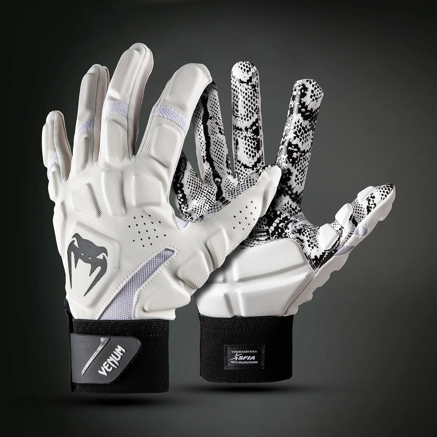 WHITE/BLACK Venum Elite Xtp Football Gloves