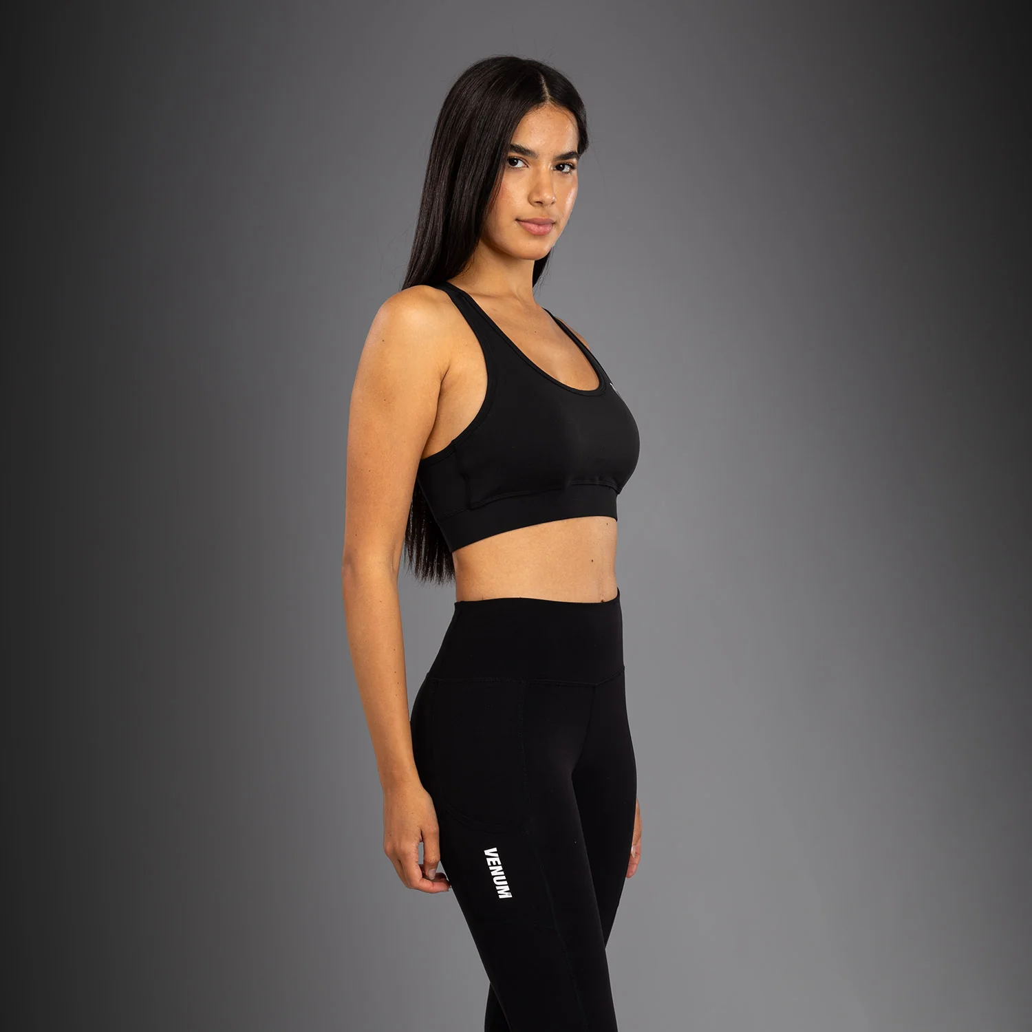 Venum Essential Medium Impact Sport Bras - Black - Image 4