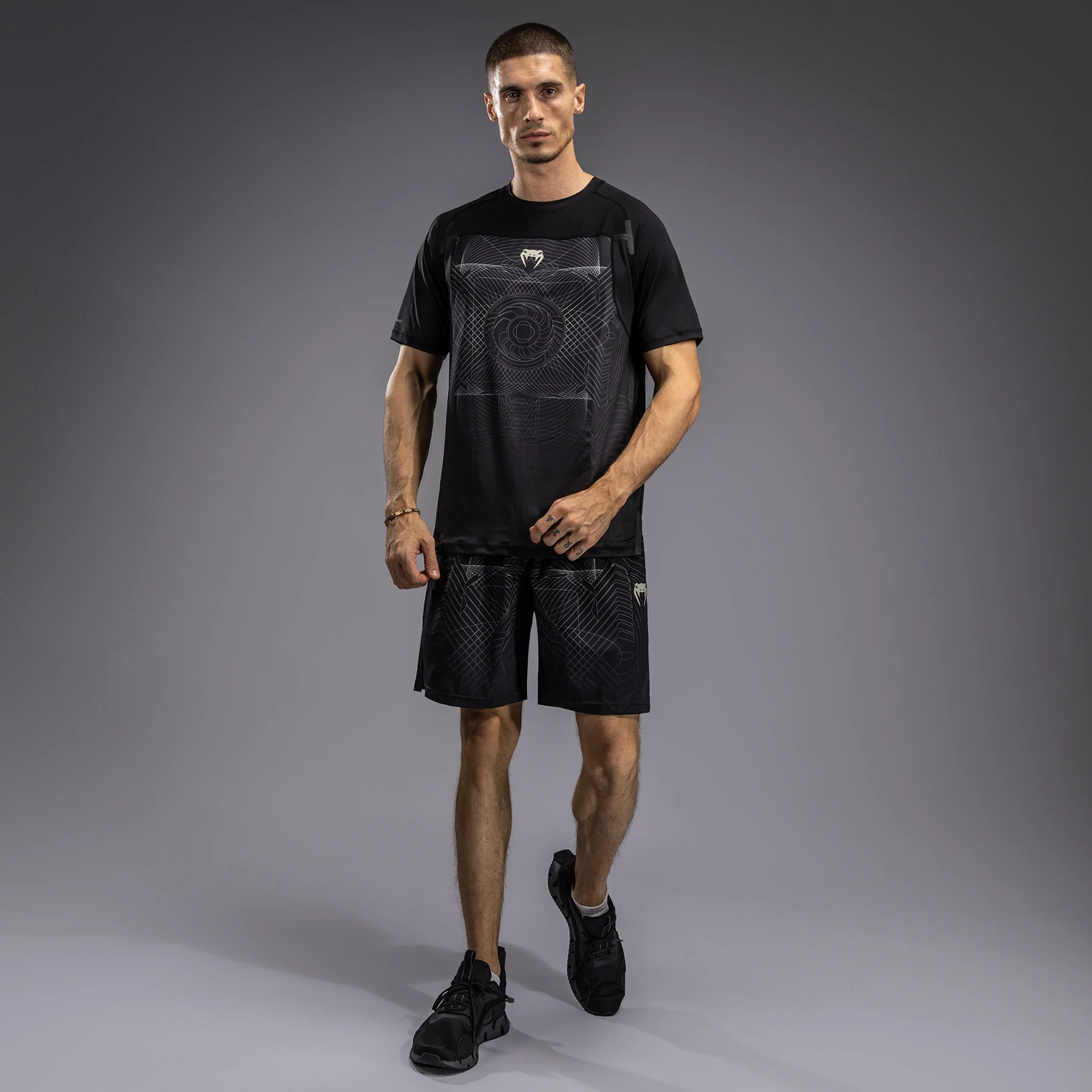 Venum G-Fit Air Men's Dry-Tech T-Shirt - Deep Black/Desert Sand - Image 2