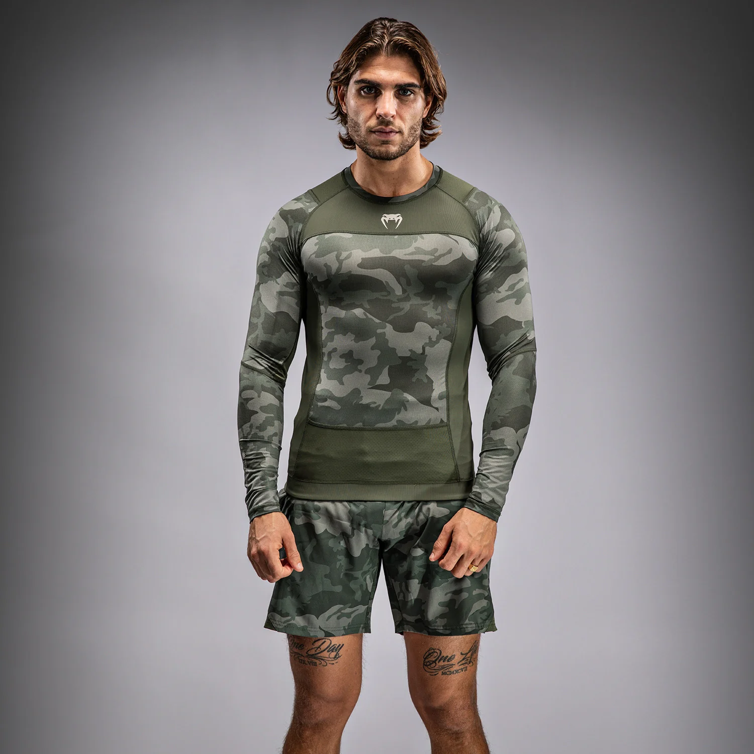 Venum G-Fit Air Men's Long Sleeve Rashguard - Army Camo