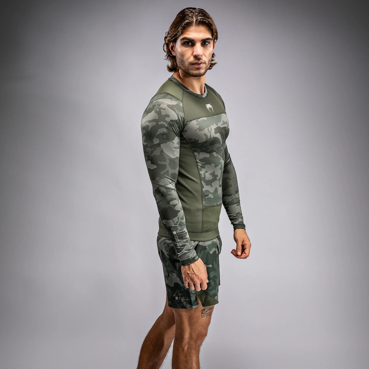 Venum G-Fit Air Men's Long Sleeve Rashguard - Army Camo - Image 4