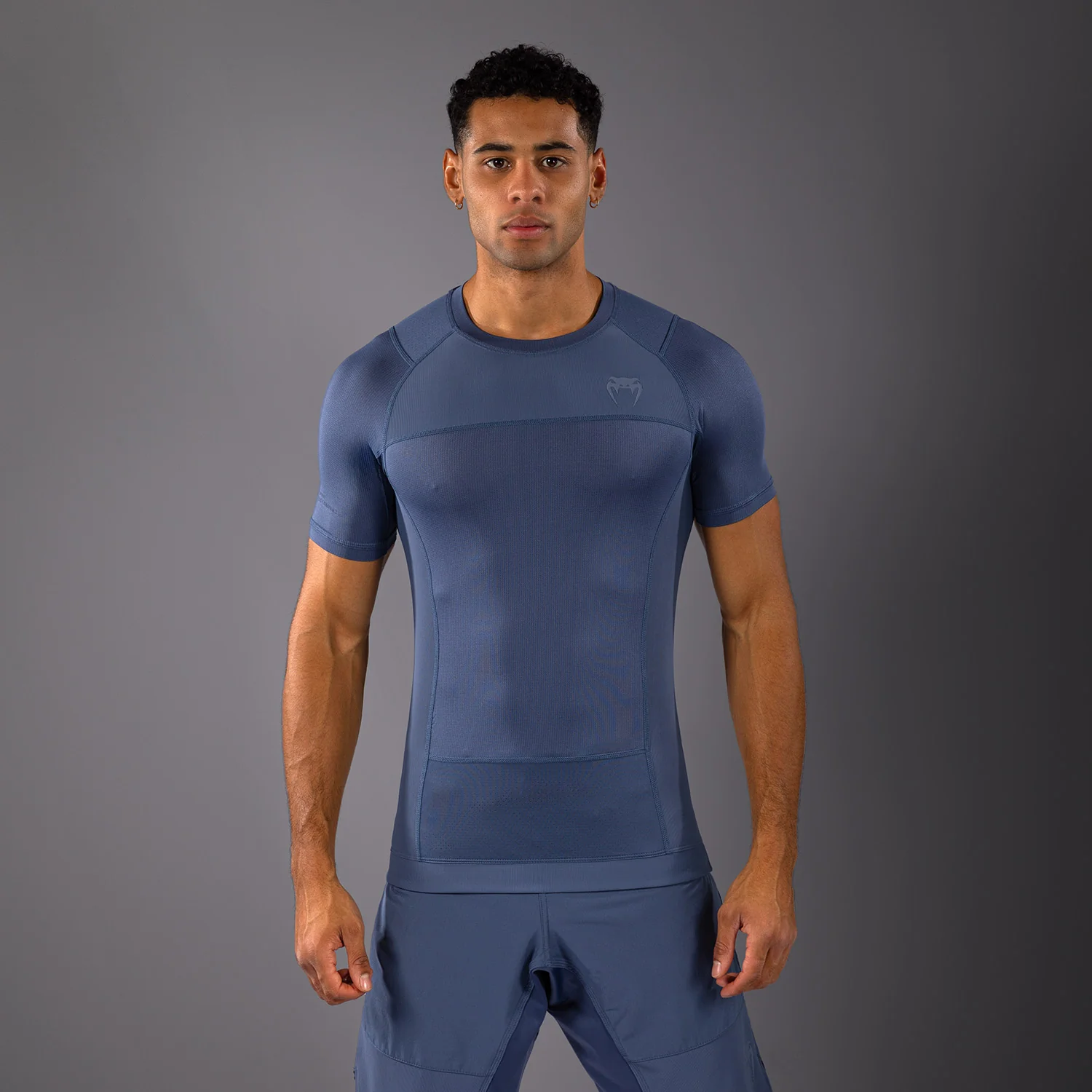 Venum G-Fit Air Men's Short Sleeve Rashguard - Foggy Blue