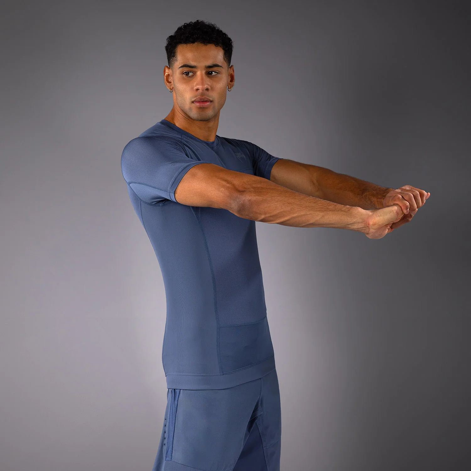 Venum G-Fit Air Men's Short Sleeve Rashguard - Foggy Blue - Image 3