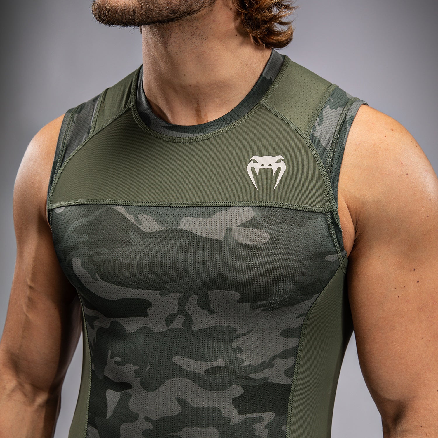 Venum G-Fit Air Men's Sleeveless Rashguard - Army Camo - Image 5