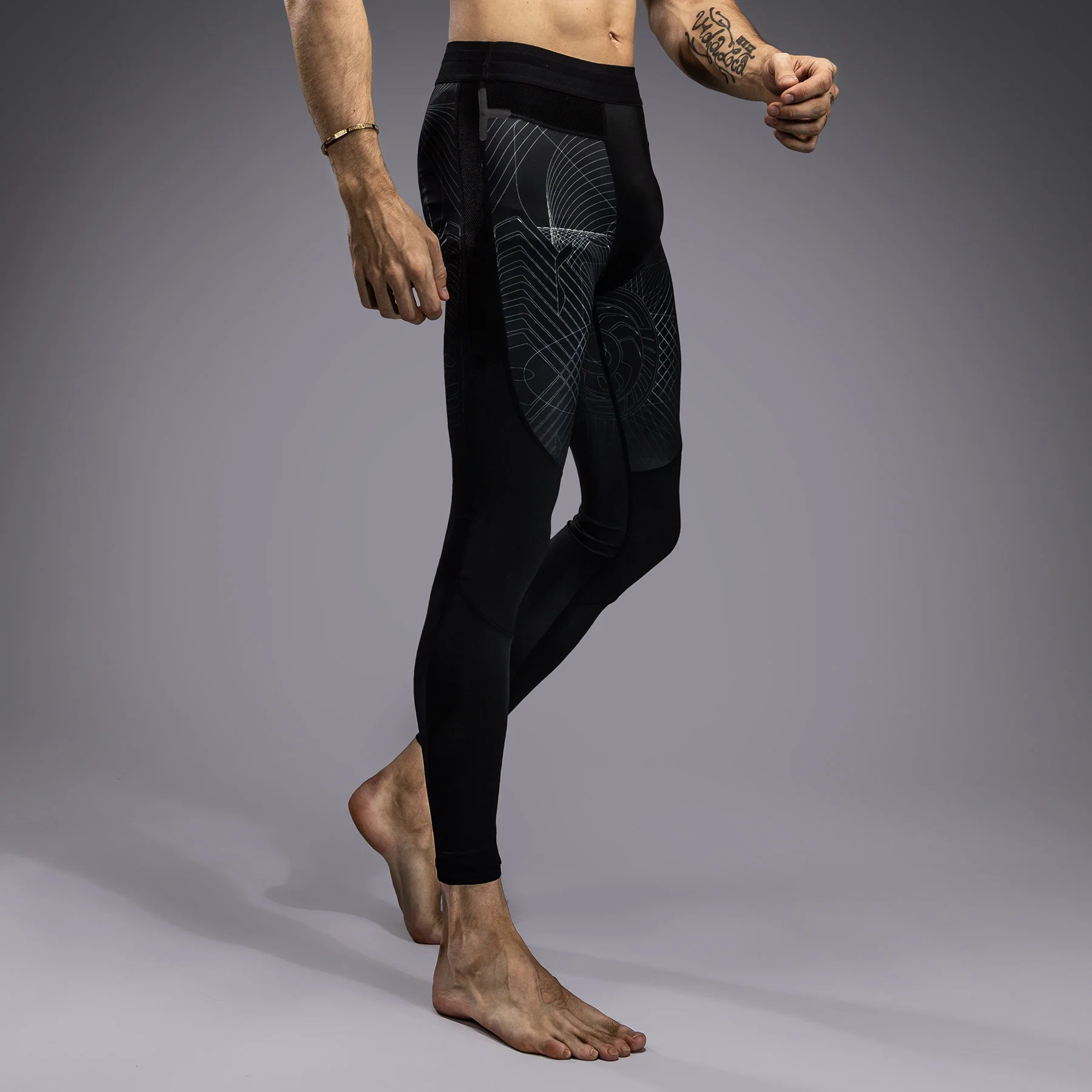 Venum G-Fit Air Men's Spats - Deep Black/Desert Sand - Image 2