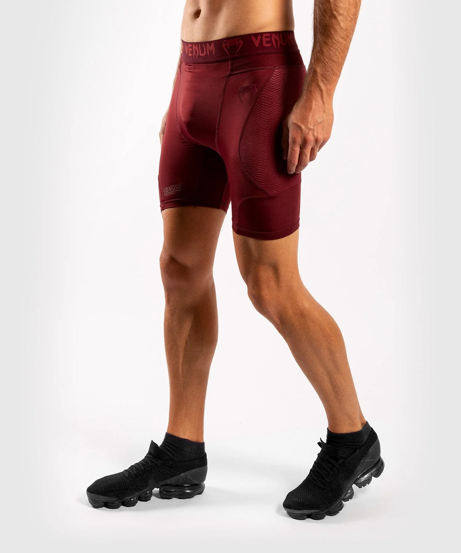 Venum G-Fit Compression Shorts - Burgundy - Image 2