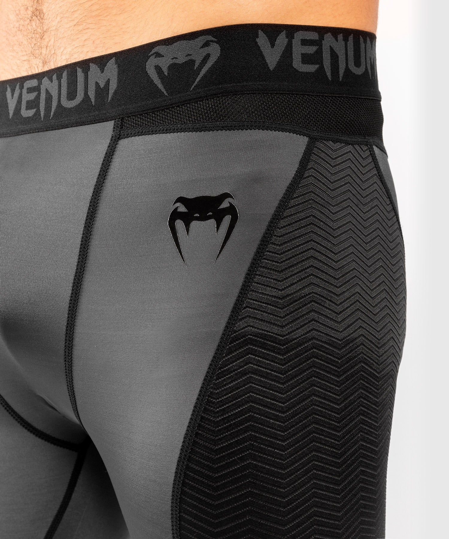 Venum G-Fit Compression Tights - Grey/Black - Image 5