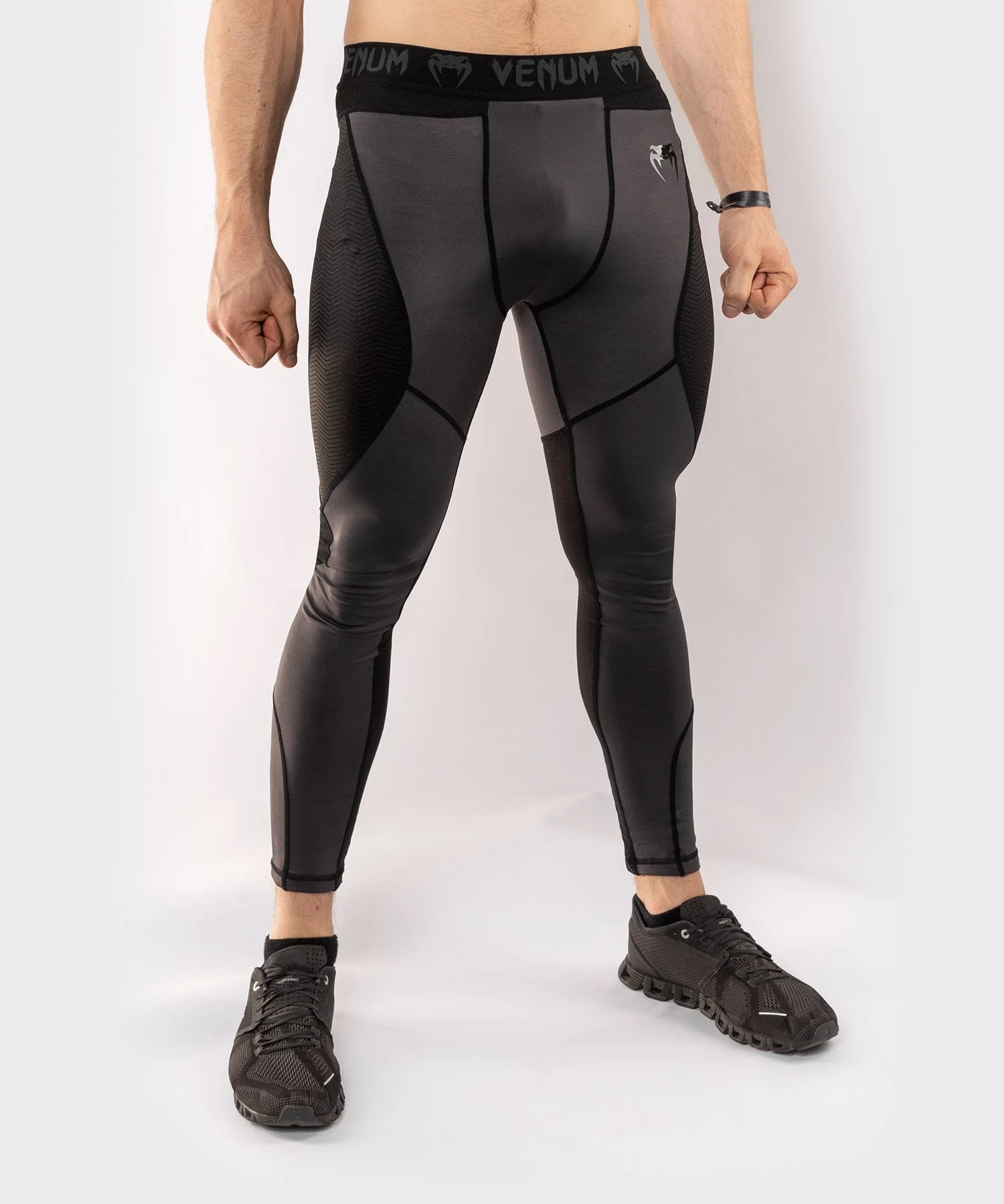 Venum G-Fit Compression Tights - Grey/Black - Image 9