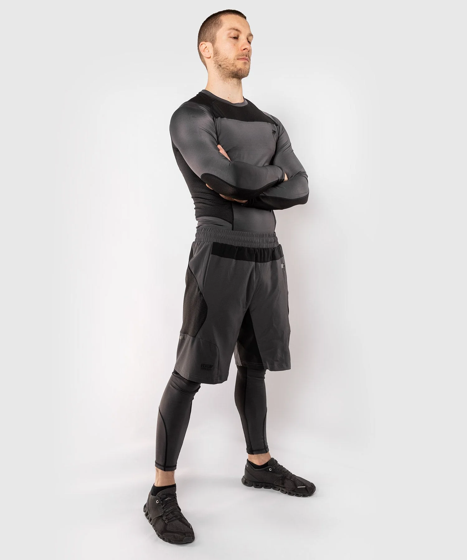 Venum G-Fit Rashguard - Long Sleeves - Grey/Black - Image 15