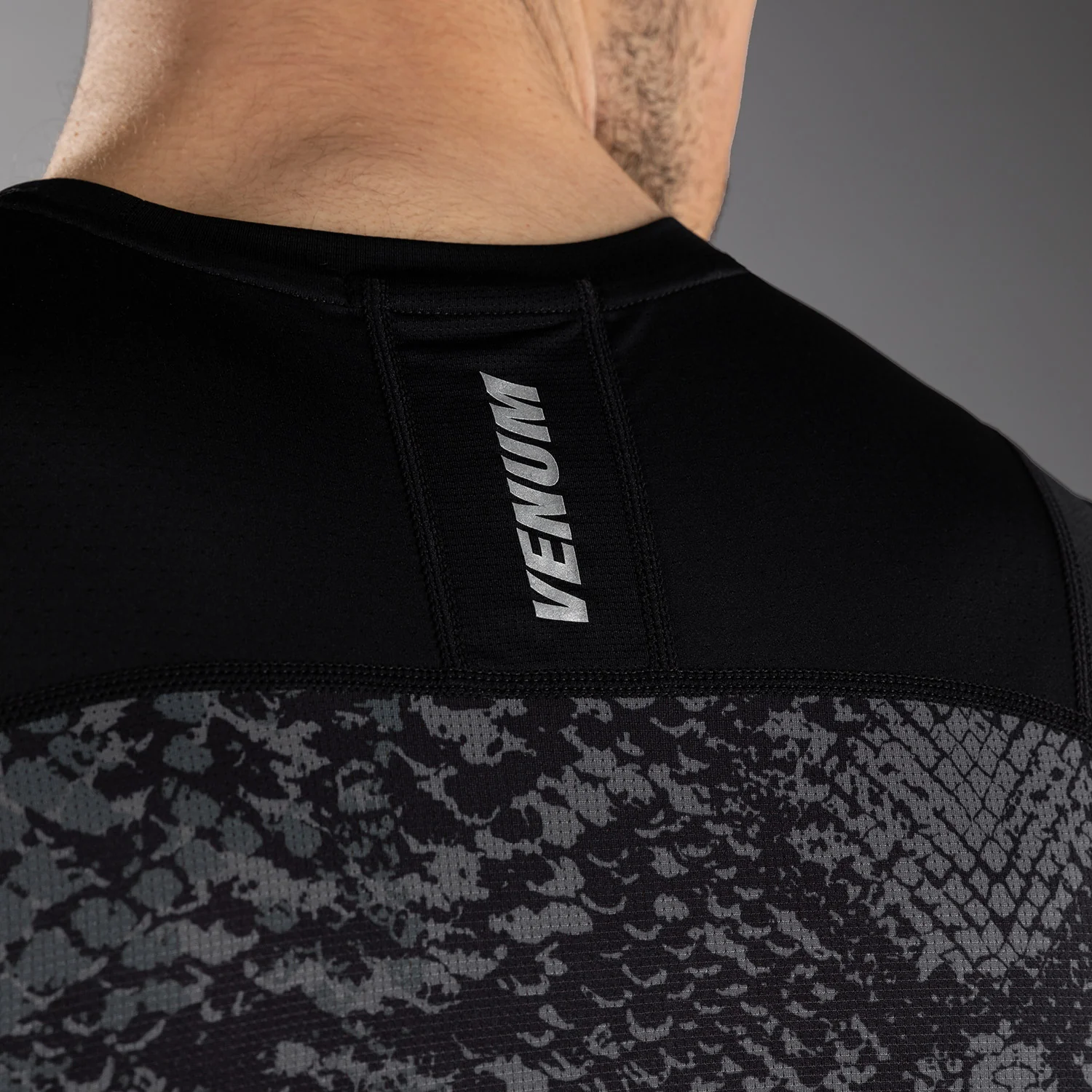 Venum G-Fit Scales Sleeveless Rashguard - Black/ Charcoal Grey - Image 6