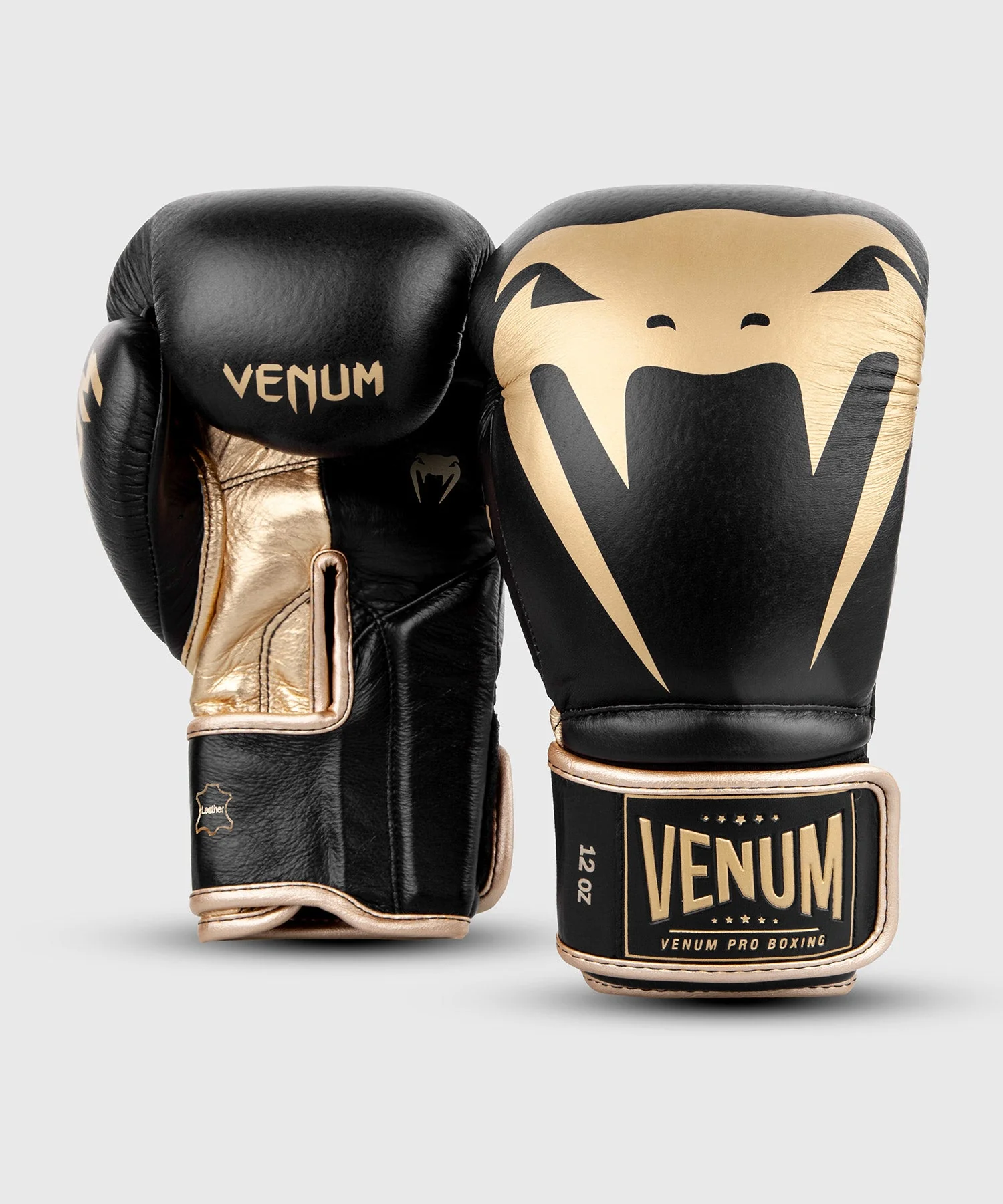 Venum Giant 2.0 Pro Boxing Gloves Velcro - Black/Gold - Image 3