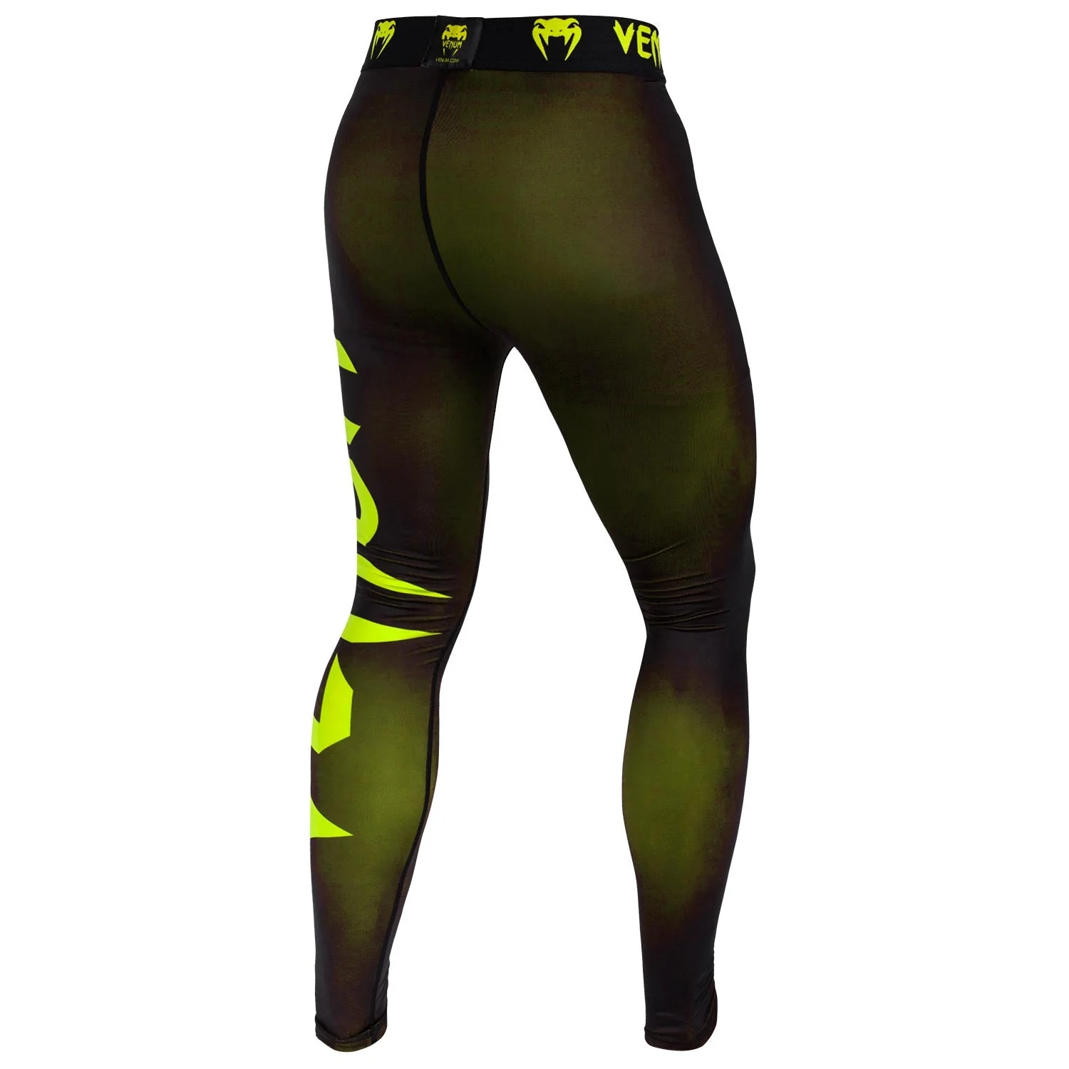 Venum Giant Compression Tights - Black/Neo Yellow - Image 2