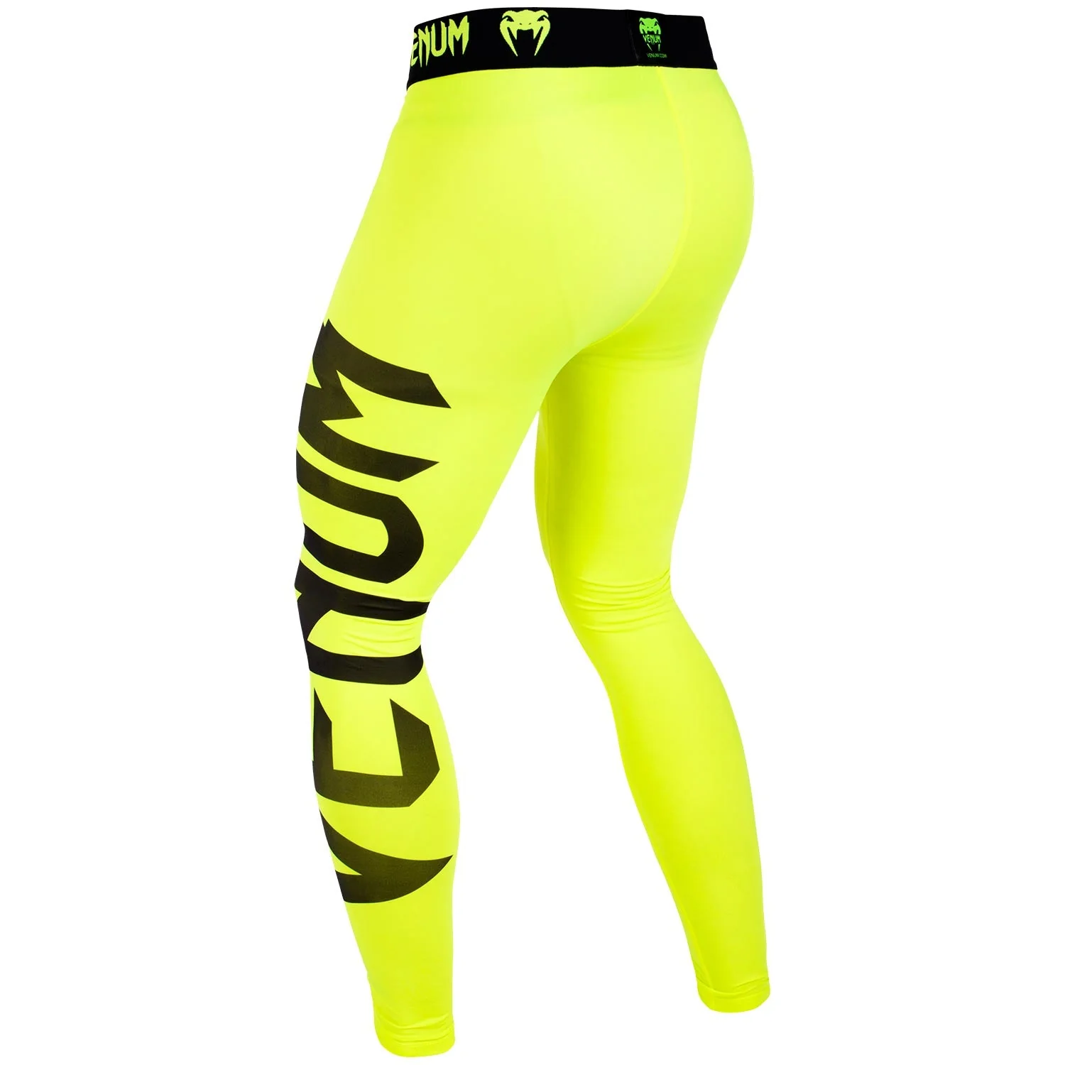 Venum Giant Compression Tights - Neo Yellow/Black - Image 4